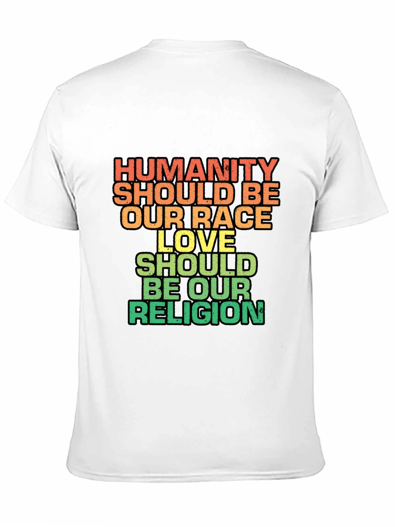 Humanity Love Religion Graphic Tee - Black