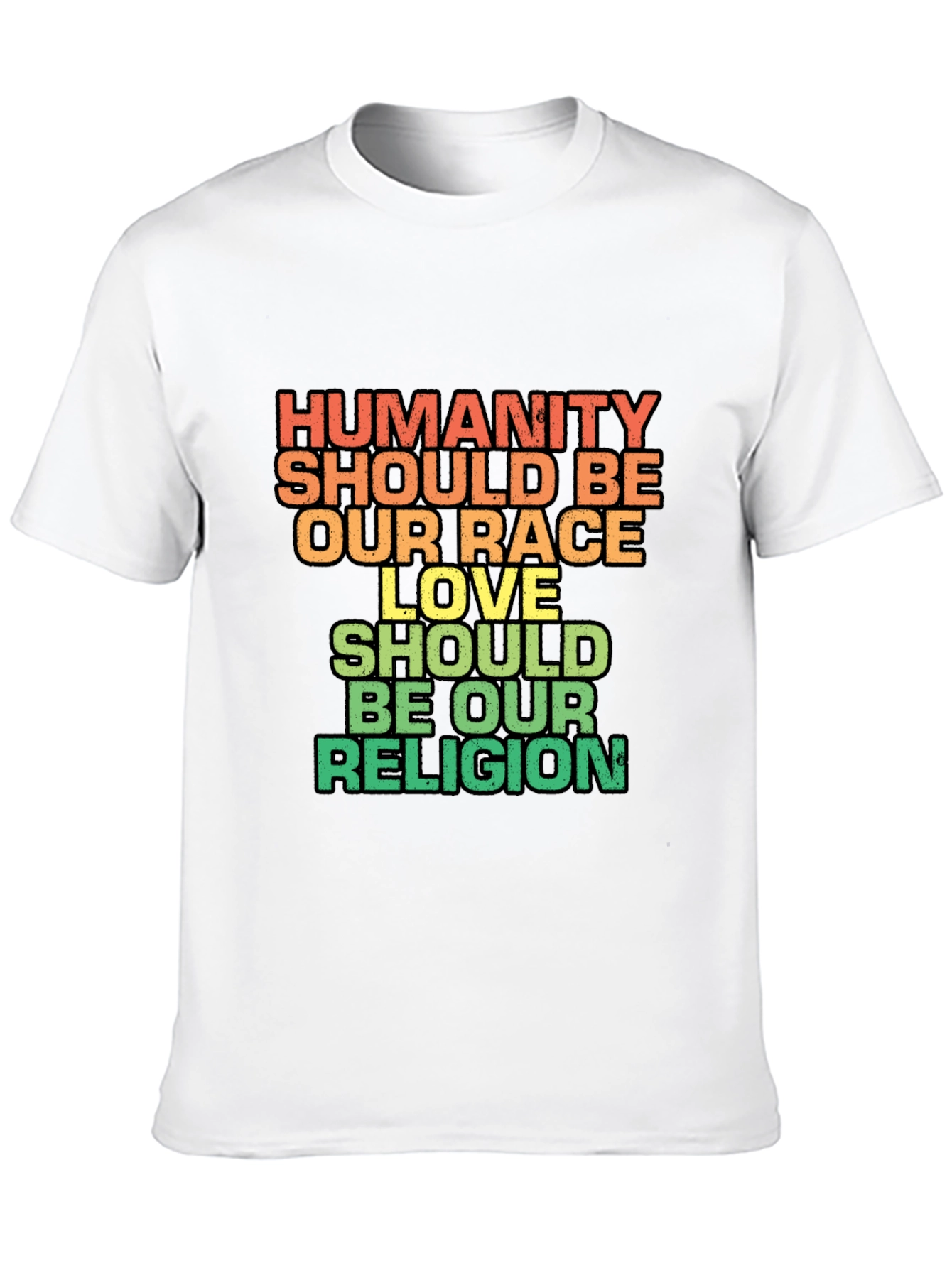 Humanity Love Religion Graphic Tee - Black