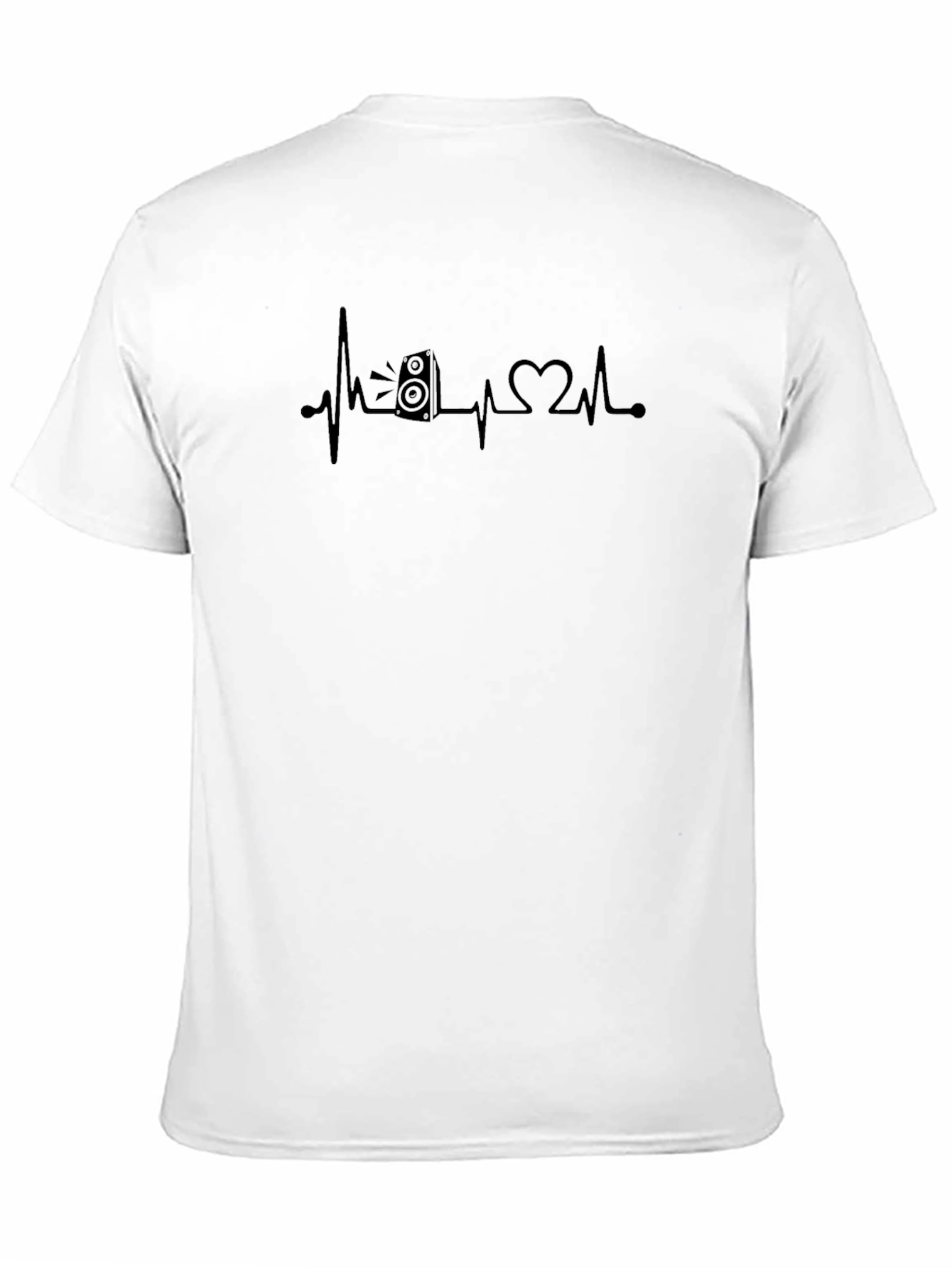 Speaker Heartbeat Graphic Tee - Music Lover T-Shirt