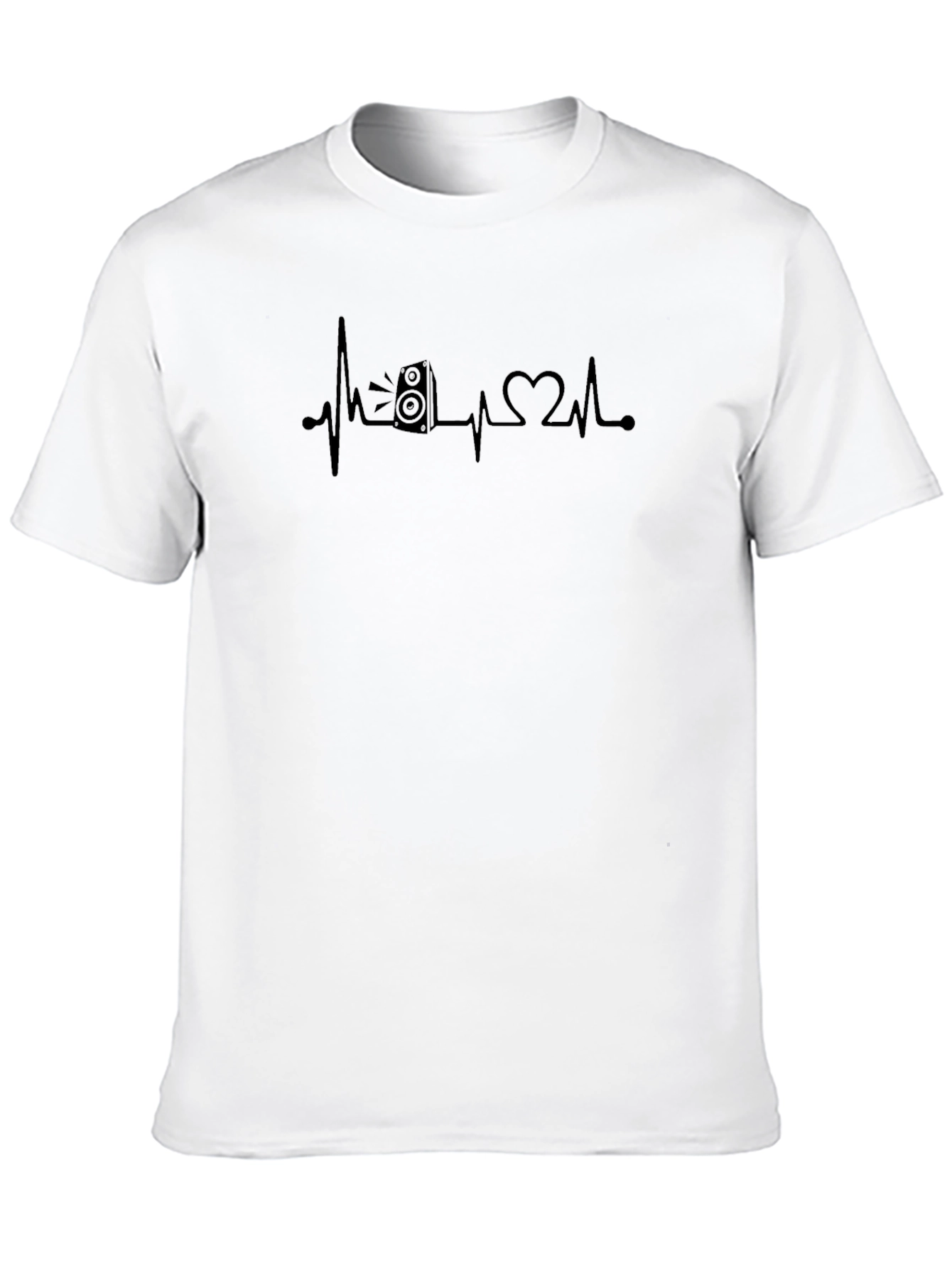 Speaker Heartbeat Graphic Tee - Music Lover T-Shirt