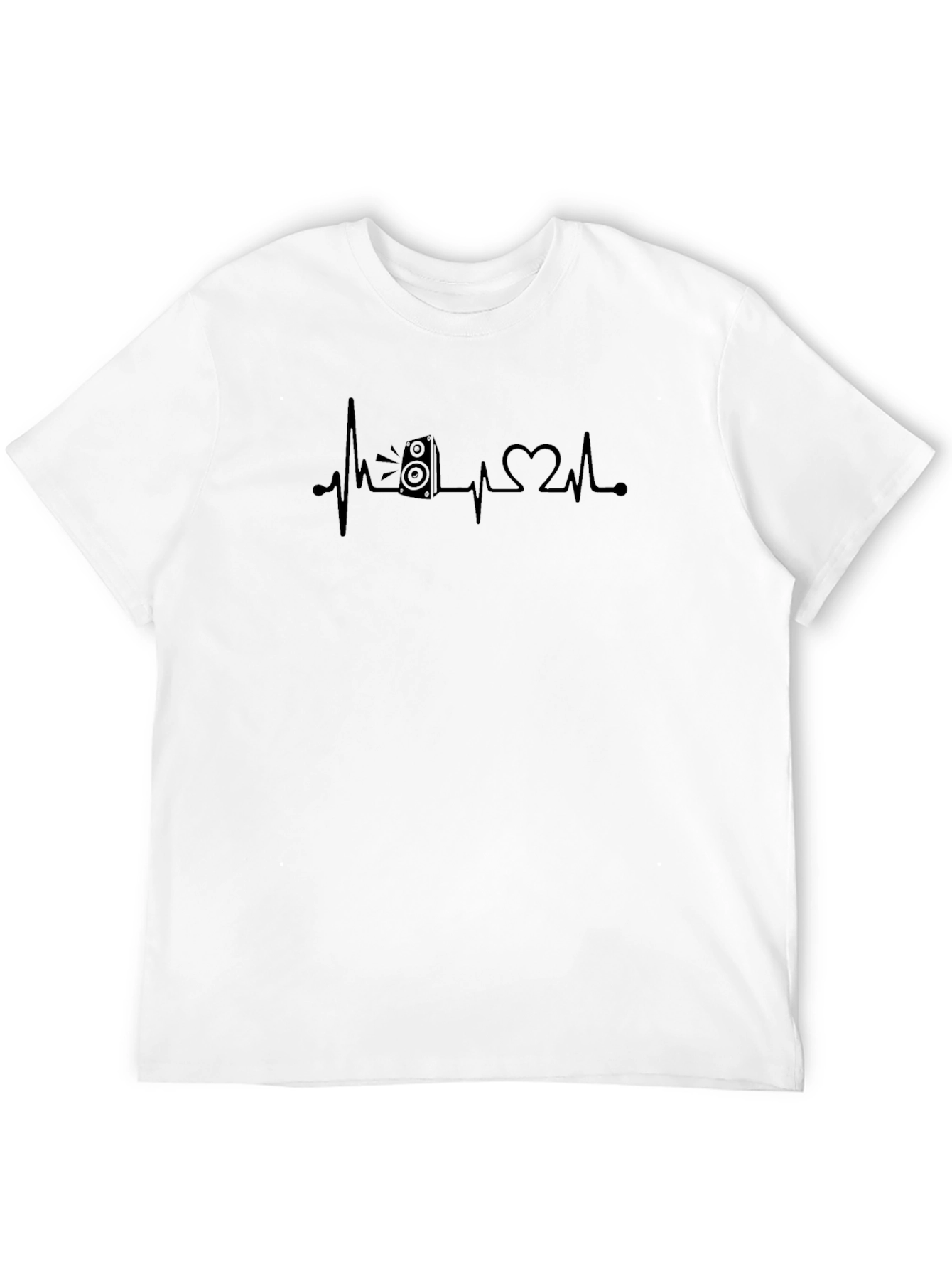 Speaker Heartbeat Graphic Tee - Music Lover T-Shirt