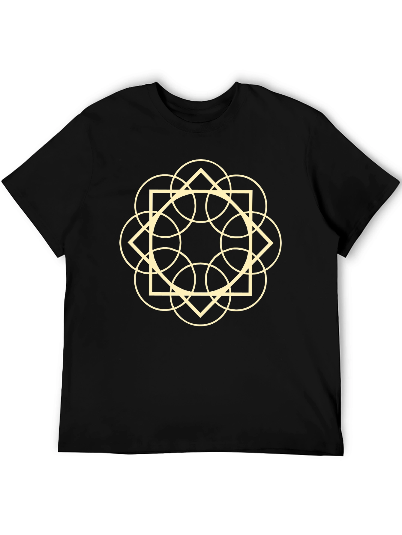 Geometric Symbol Graphic Tee - Black