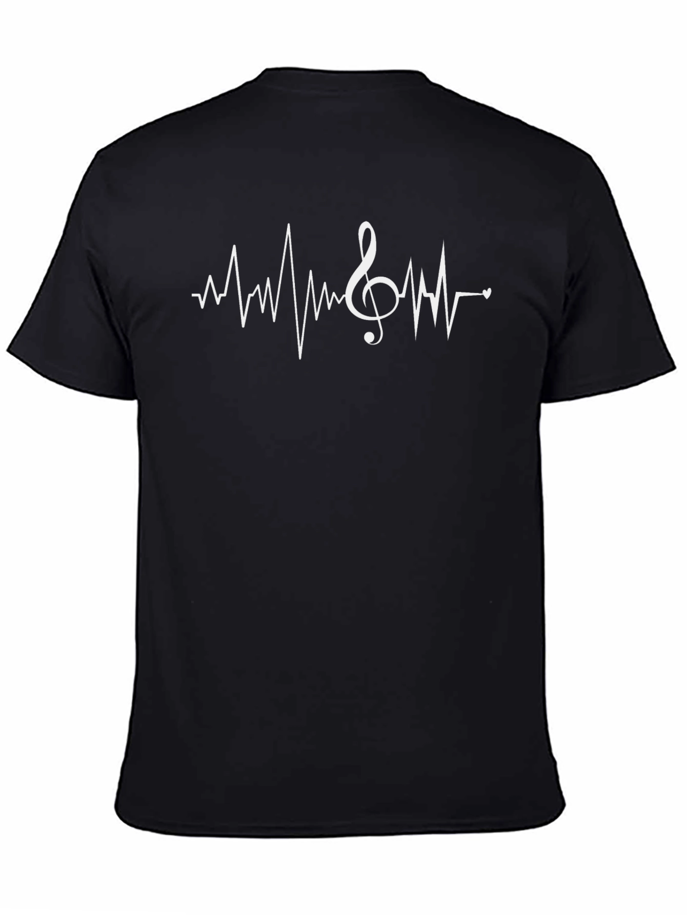 Music Heartbeat T-Shirt - Stylish Treble Clef Design
