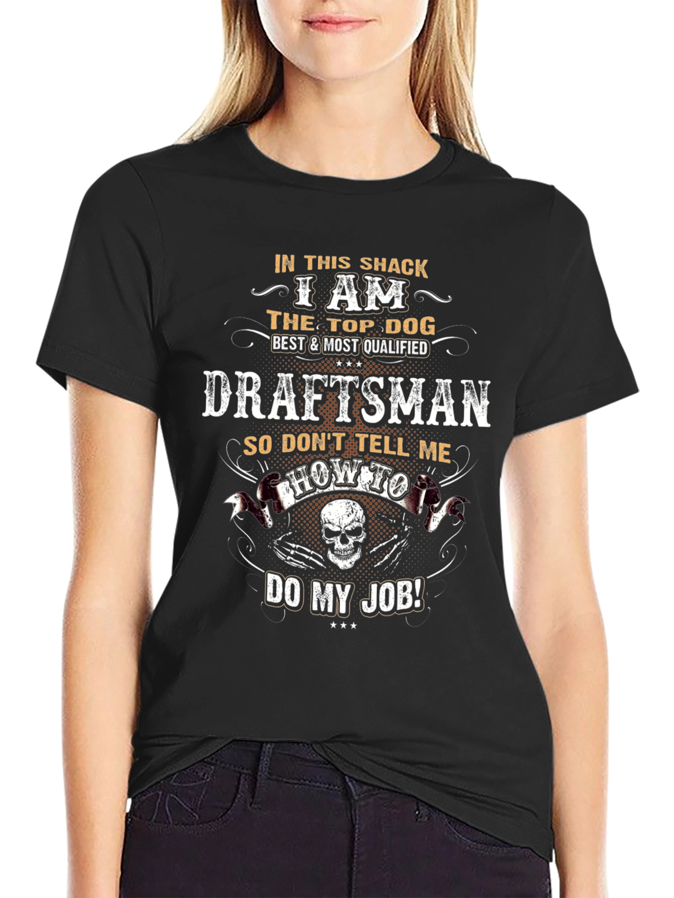 Top Dog Draftsman T-Shirt – Funny Work Graphic Tee