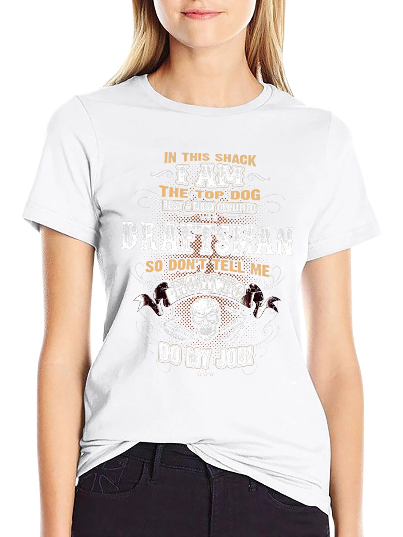 Top Dog Draftsman T-Shirt – Funny Work Graphic Tee