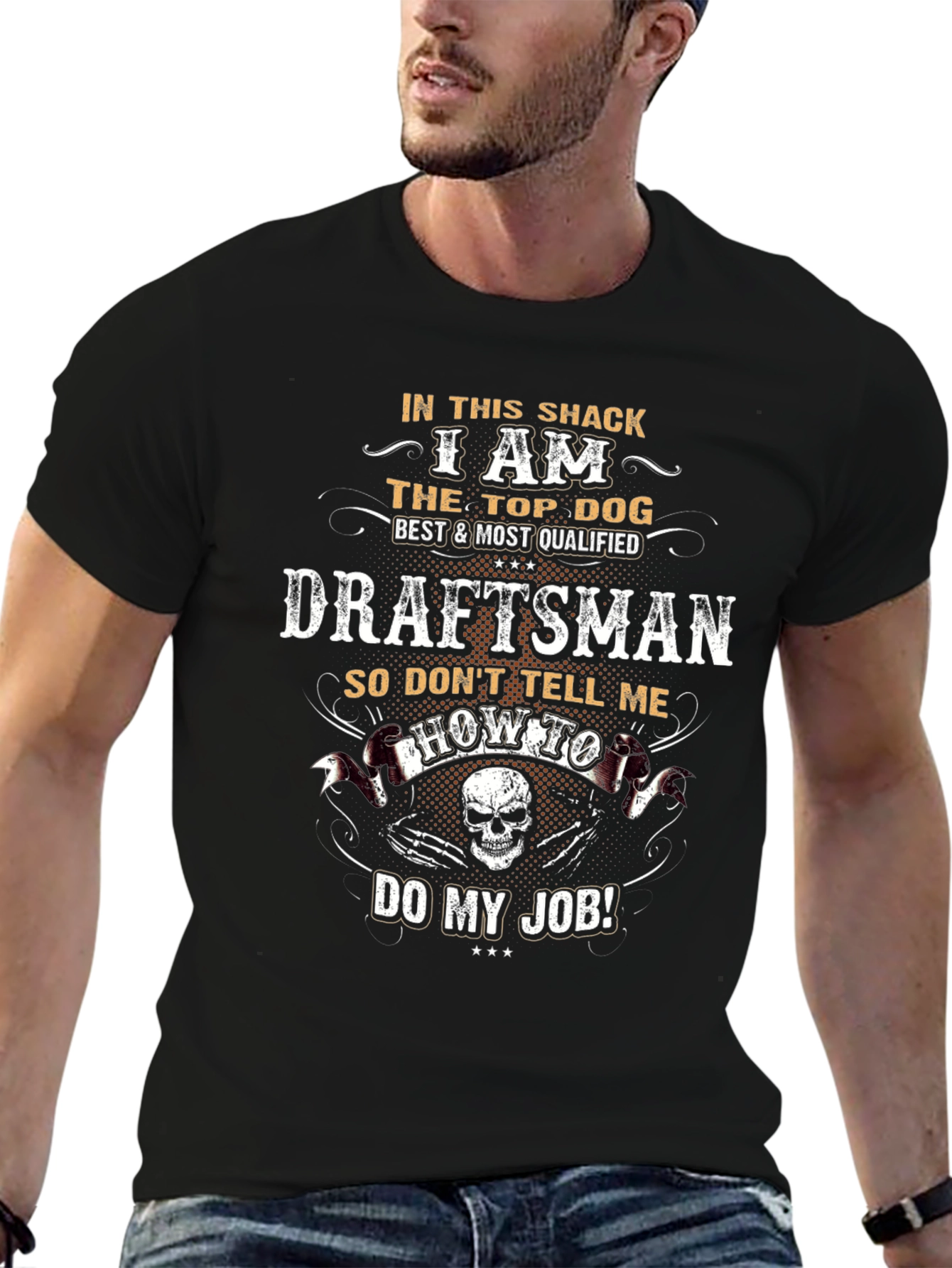 Top Dog Draftsman T-Shirt – Funny Work Graphic Tee