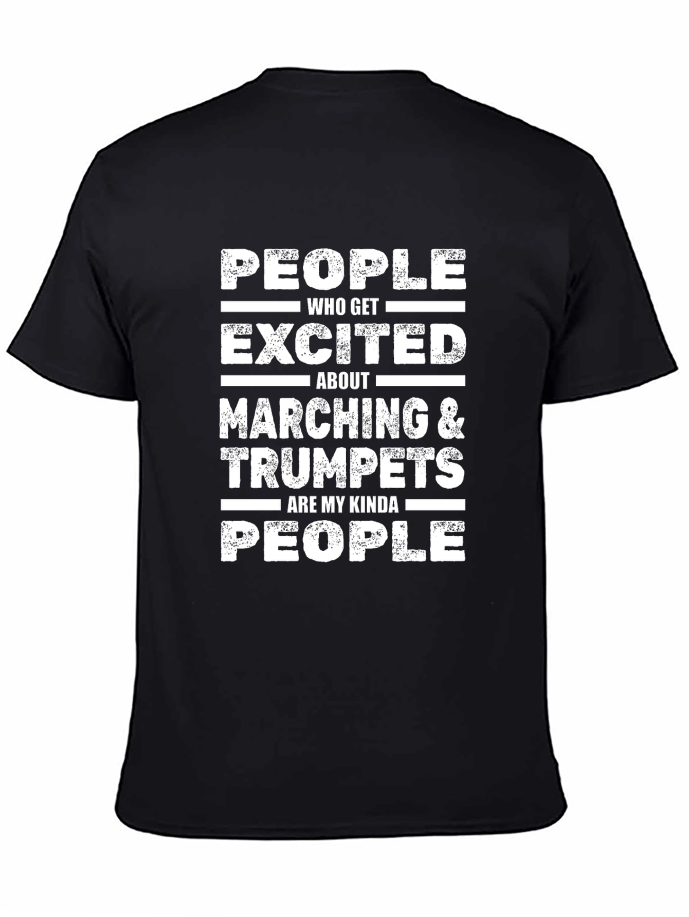 Marching & Trumpet Fan T-Shirt - Black Cotton Tee