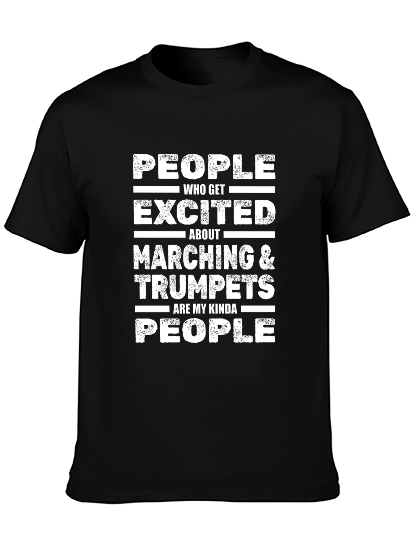 Marching & Trumpet Fan T-Shirt - Black Cotton Tee