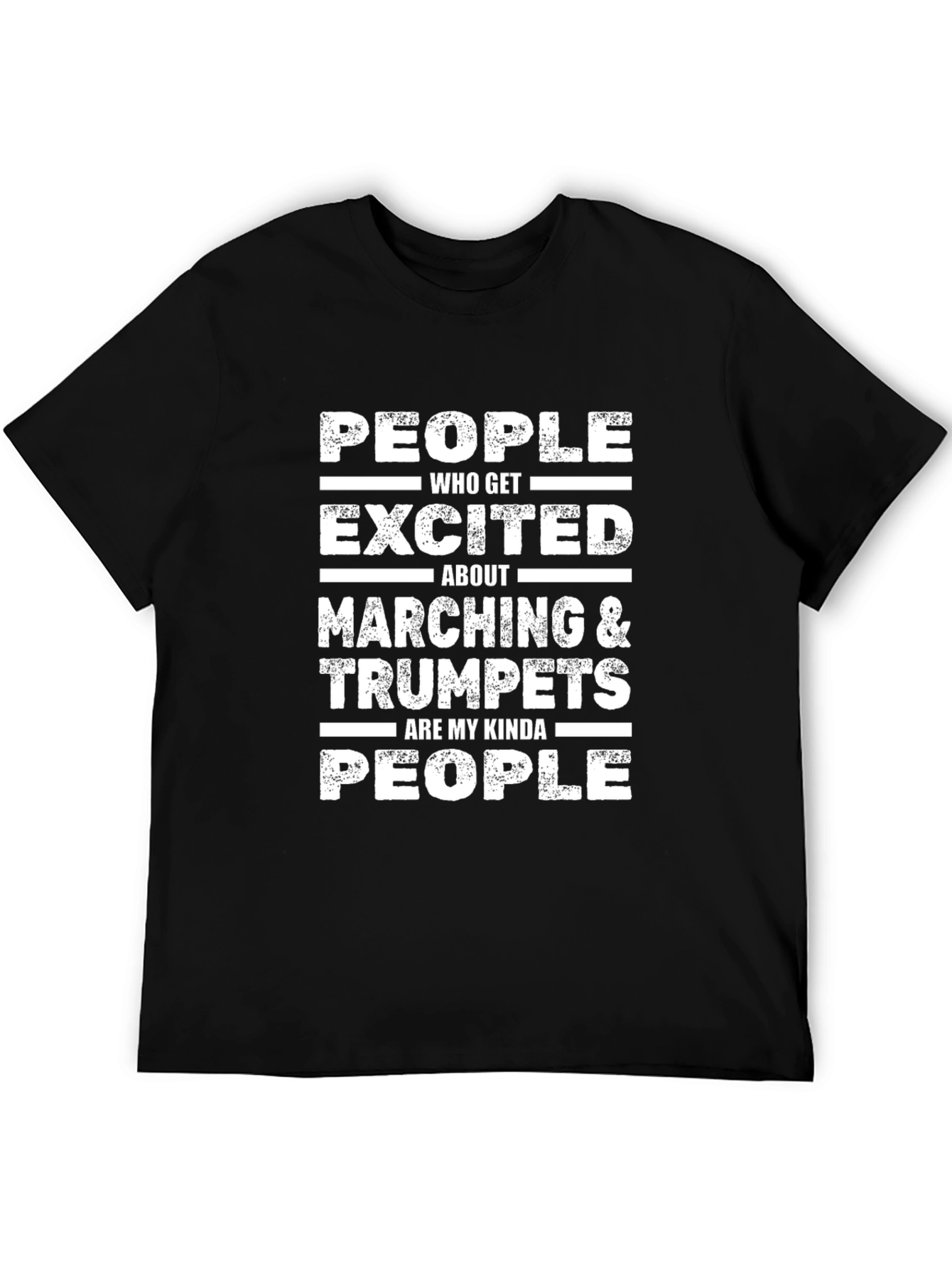 Marching & Trumpet Fan T-Shirt - Black Cotton Tee