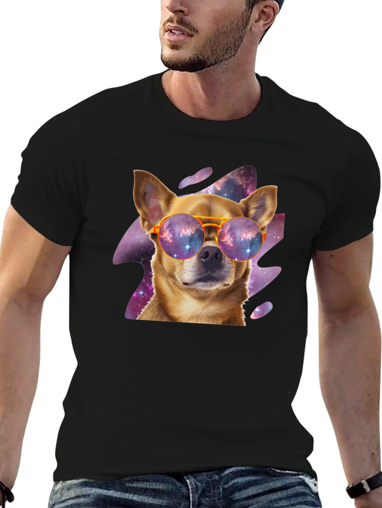 Galaxy Chihuahua Sunglasses T-Shirt – Cool Dog Lover Graphic Tee
