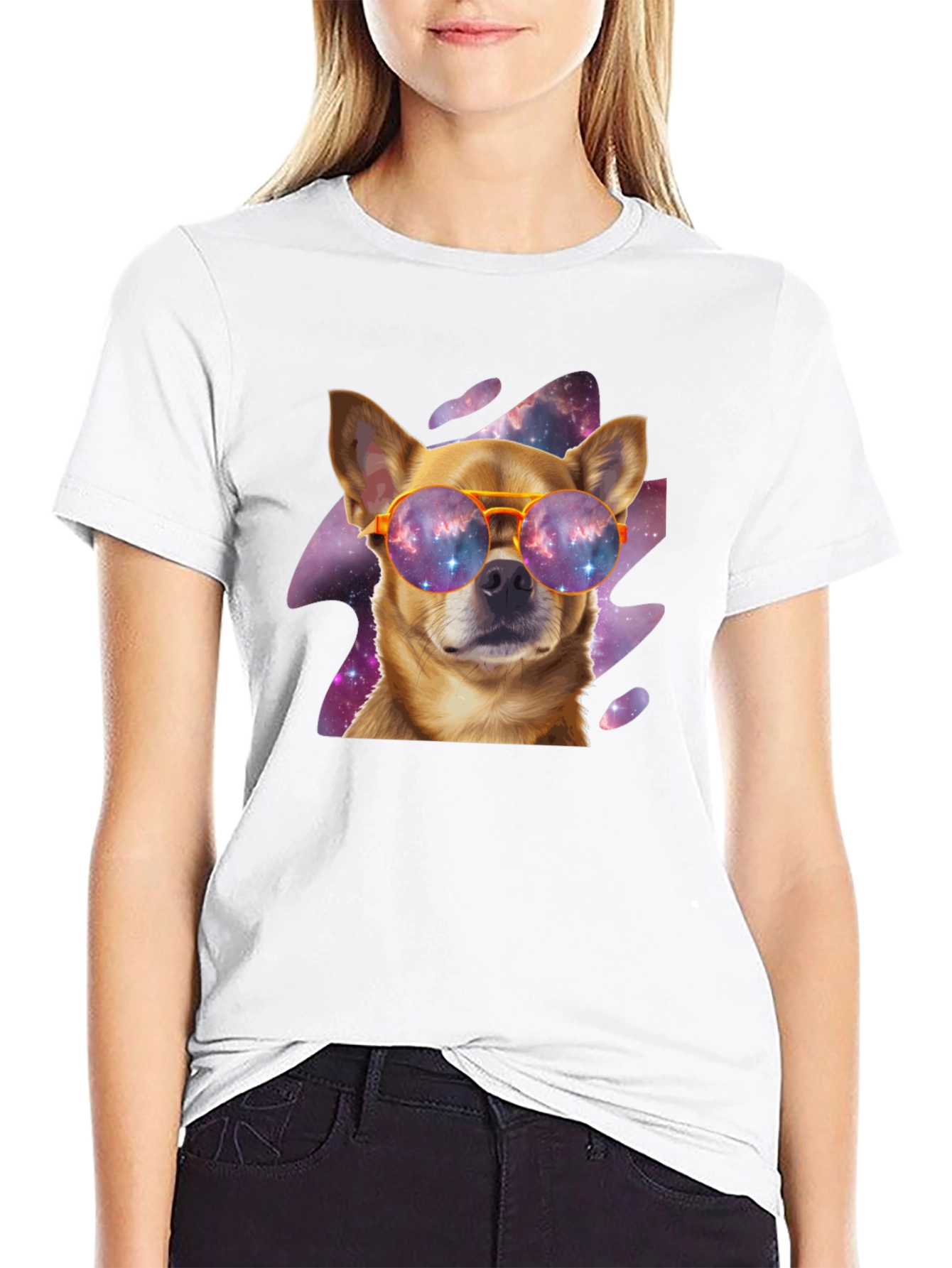 Galaxy Chihuahua Sunglasses T-Shirt – Cool Dog Lover Graphic Tee