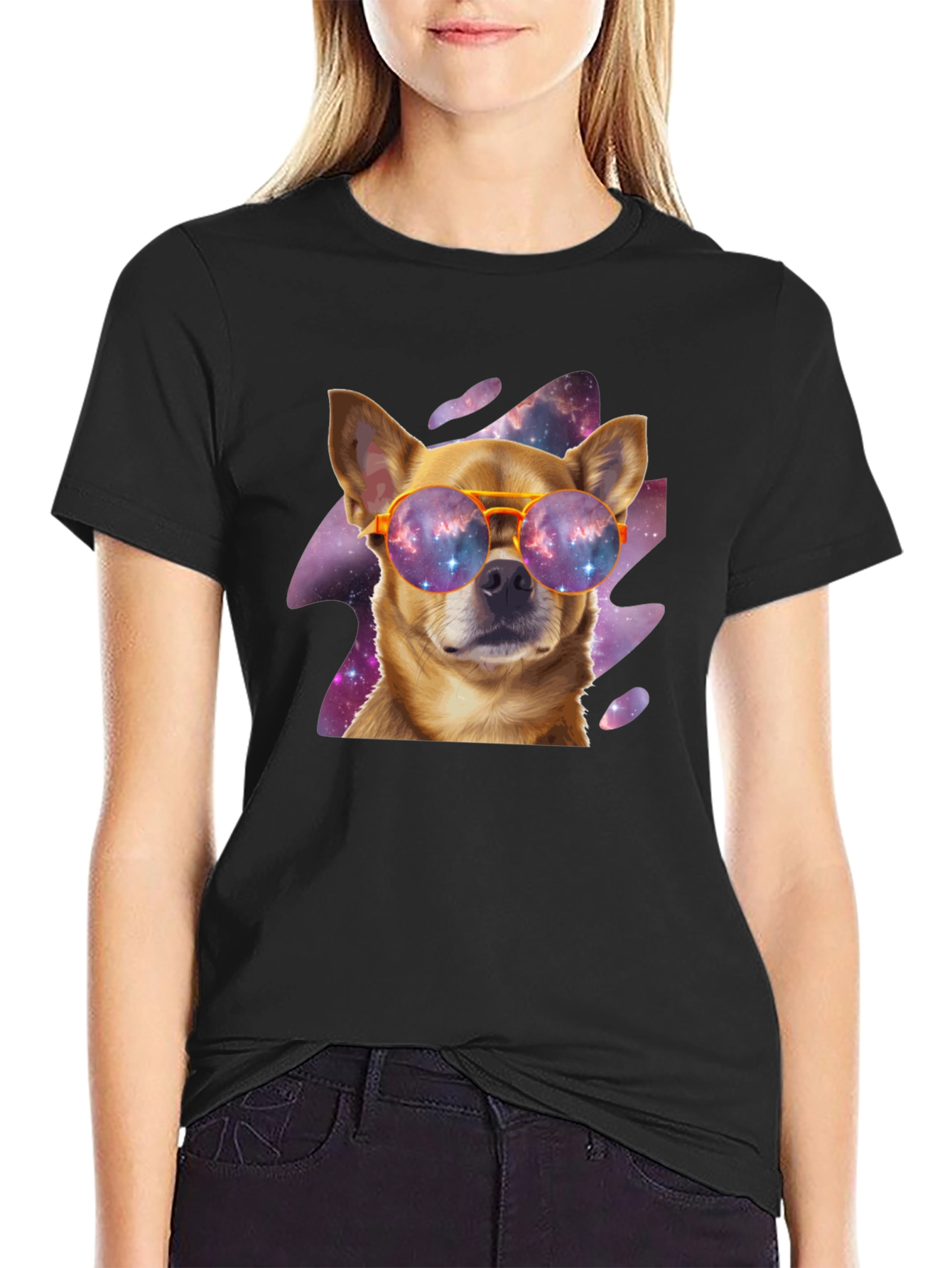 Galaxy Chihuahua Sunglasses T-Shirt – Cool Dog Lover Graphic Tee