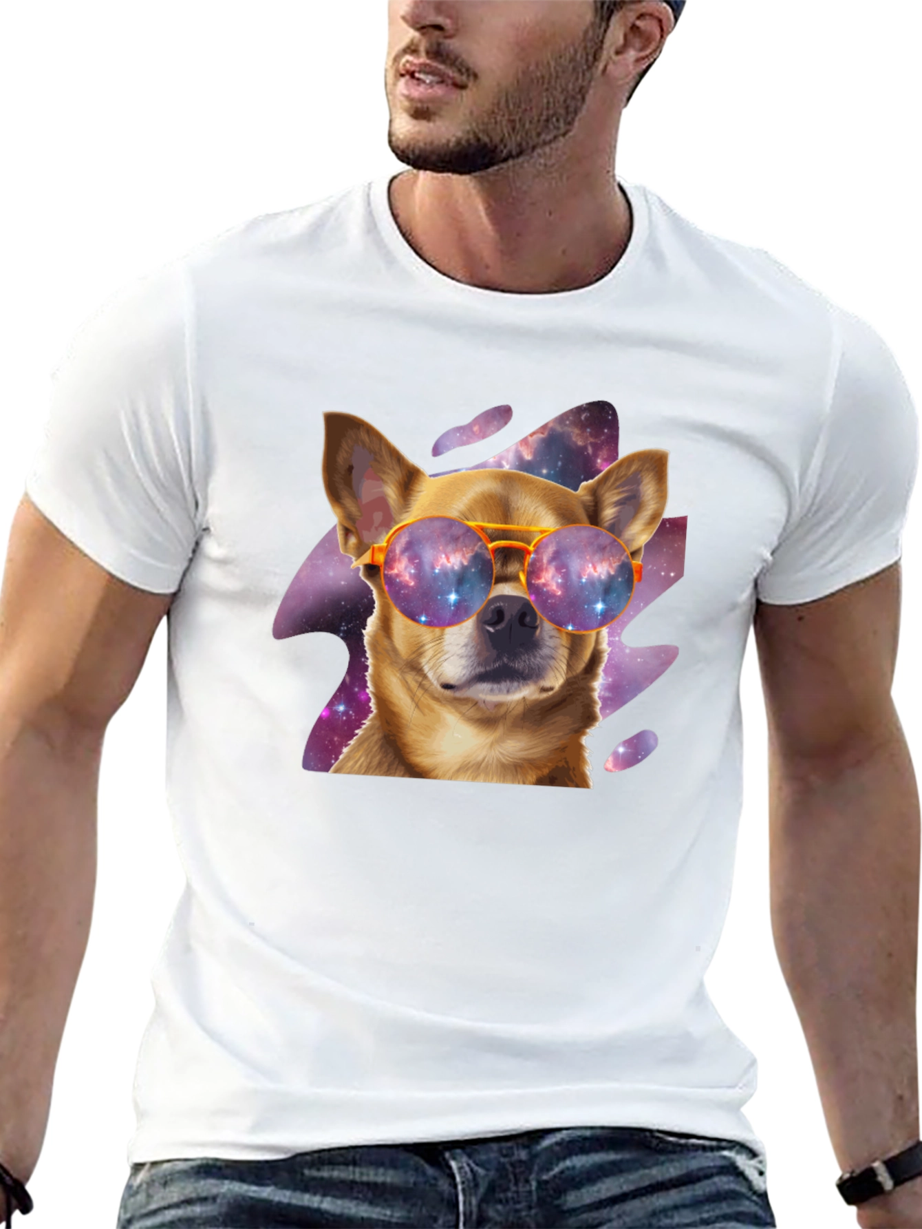 Galaxy Chihuahua Sunglasses T-Shirt – Cool Dog Lover Graphic Tee