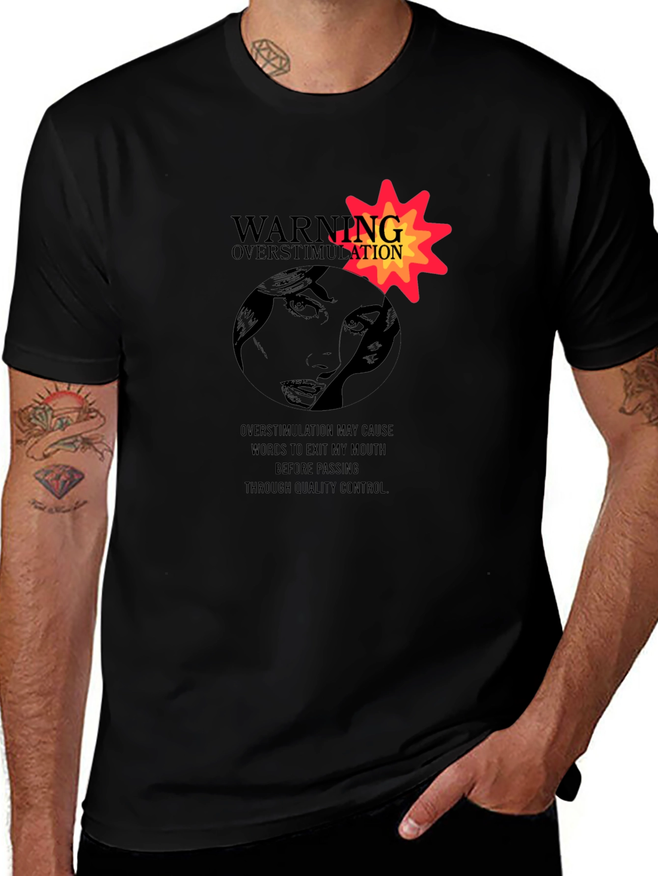 Warning Overstimulation Graphic Tee