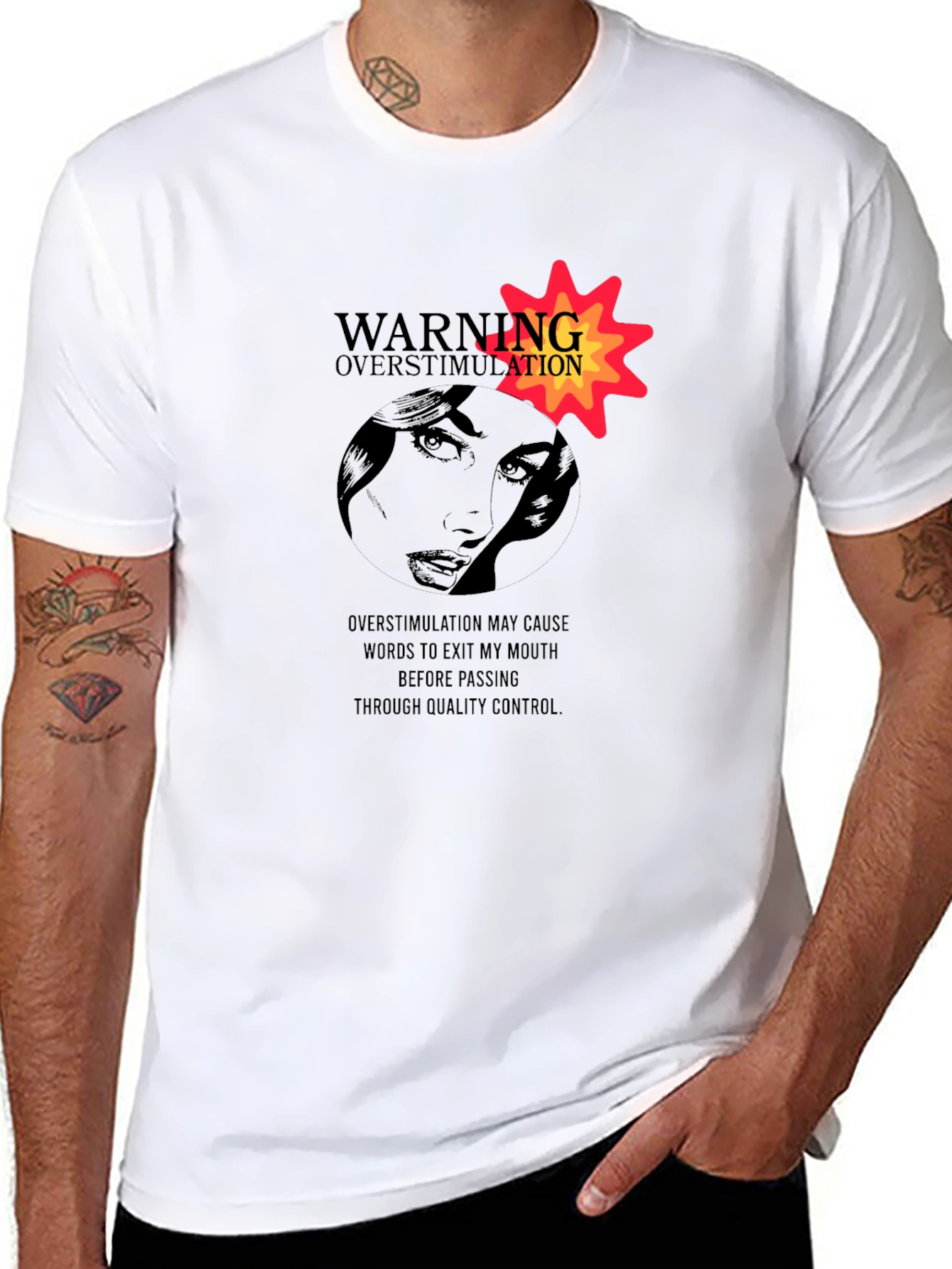 Warning Overstimulation Graphic Tee