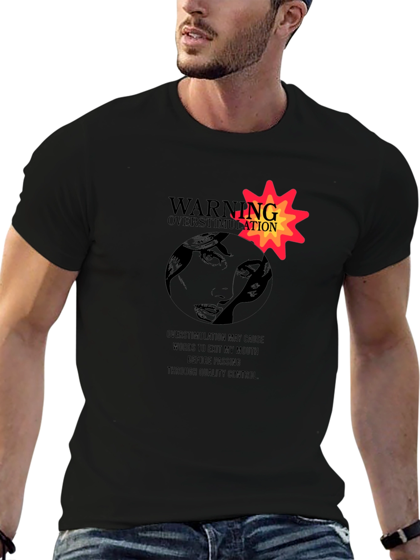 Warning Overstimulation Graphic Tee