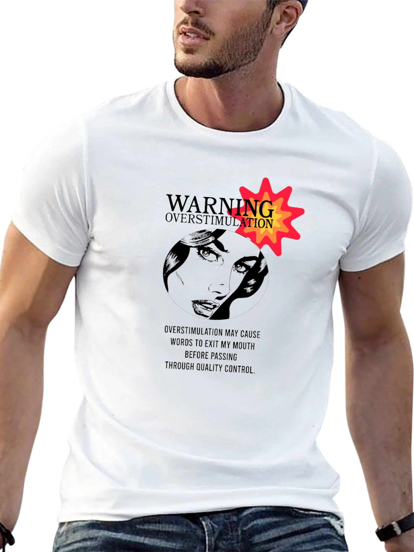 Warning Overstimulation Graphic Tee