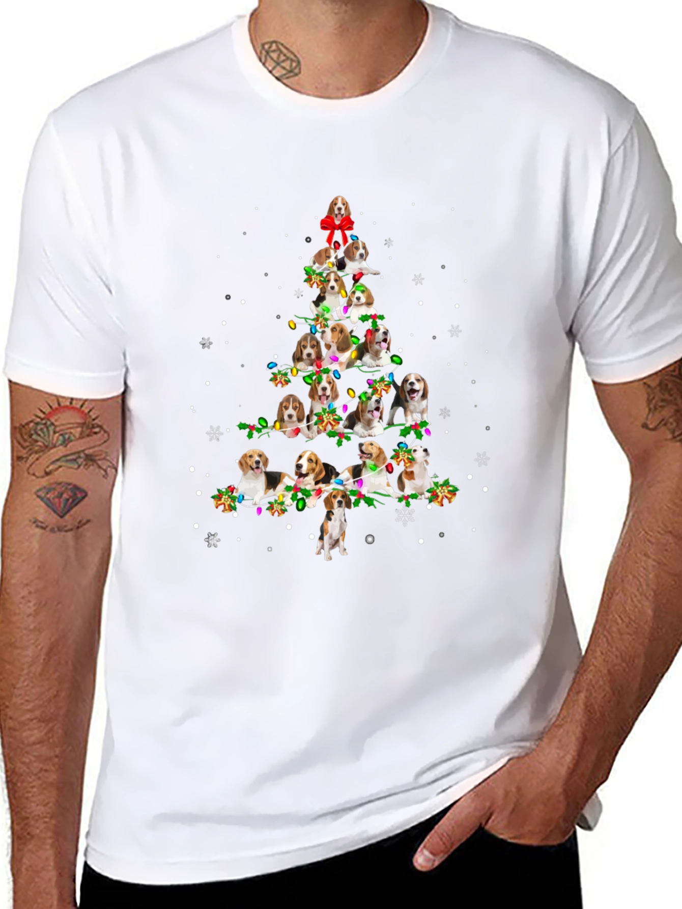 Beagle Christmas Tree T-Shirt | Funny Beagle Holiday Tee | Dog Lover Christmas Gift | Free Shipping $50+