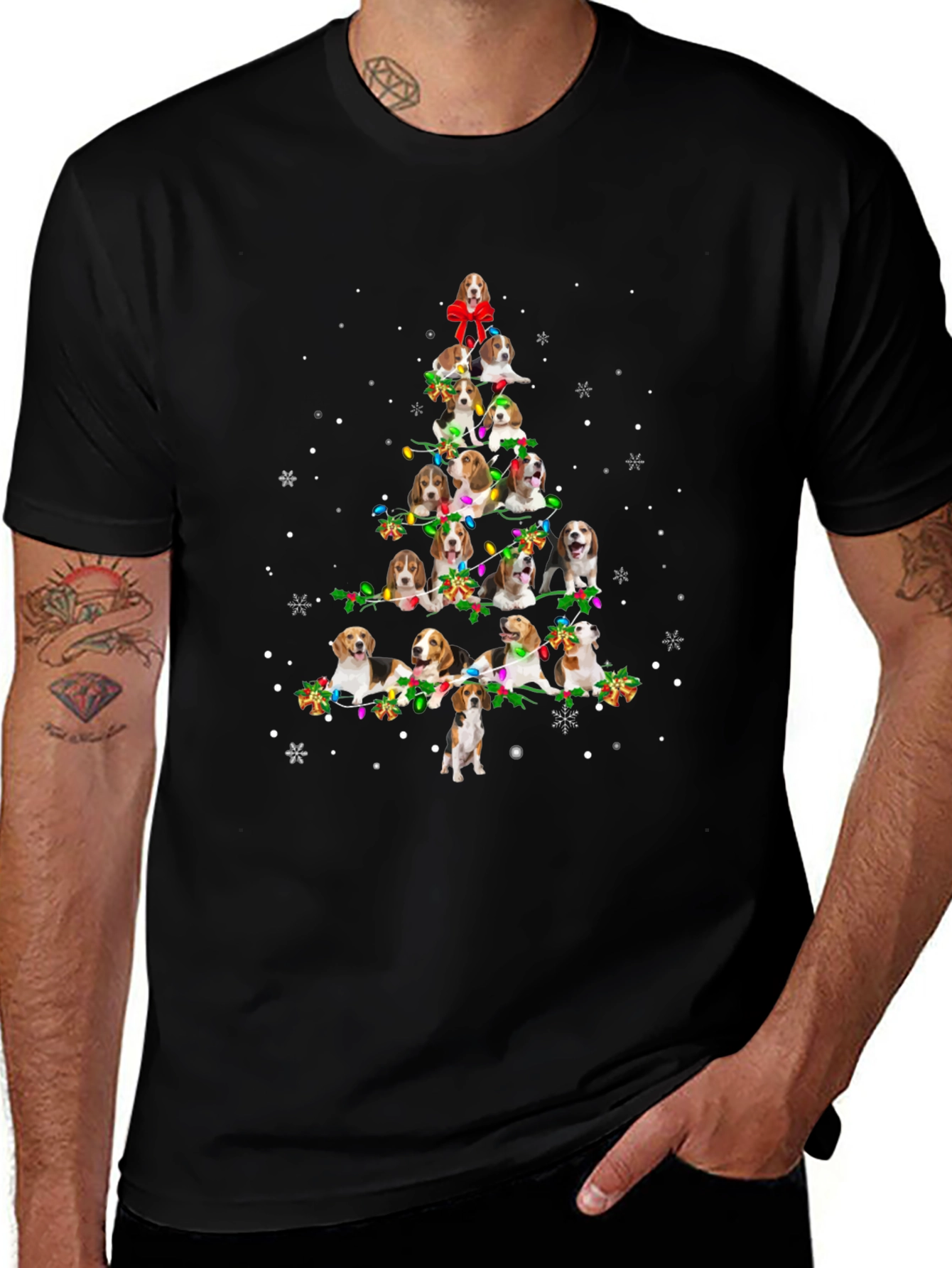 Beagle Christmas Tree T-Shirt | Funny Beagle Holiday Tee | Dog Lover Christmas Gift | Free Shipping $50+