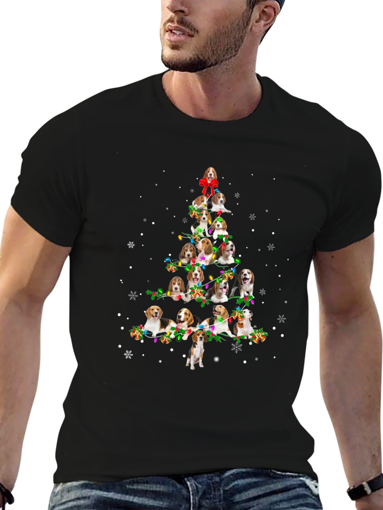 Beagle Christmas Tree T-Shirt | Funny Beagle Holiday Tee | Dog Lover Christmas Gift | Free Shipping $50+