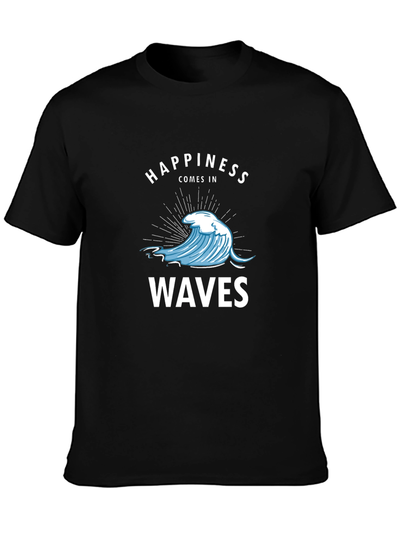 Happiness Comes In Waves Graphic T-Shirt