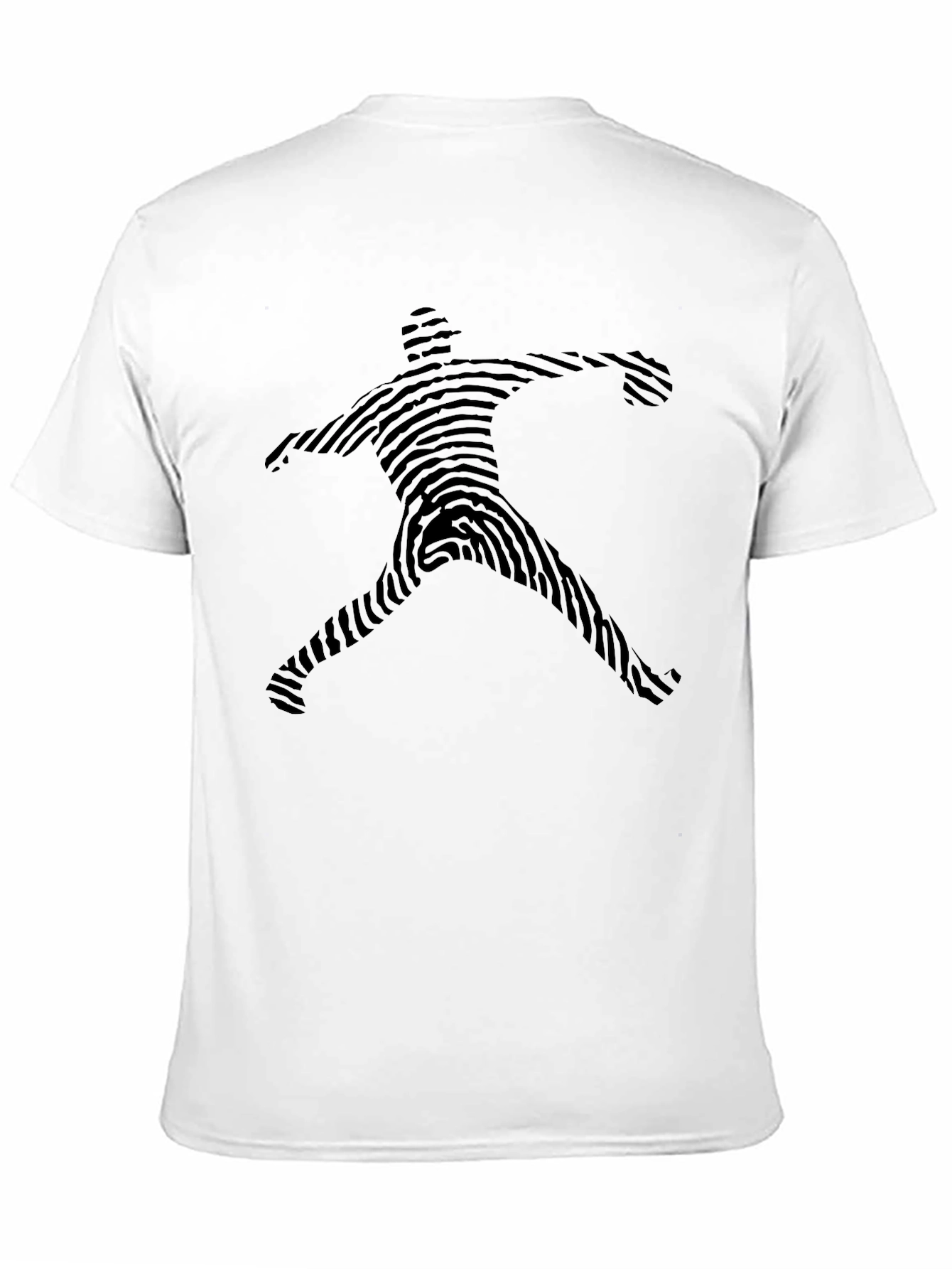 Fingerprint Jordan T-Shirt - Black Cotton Graphic Tee