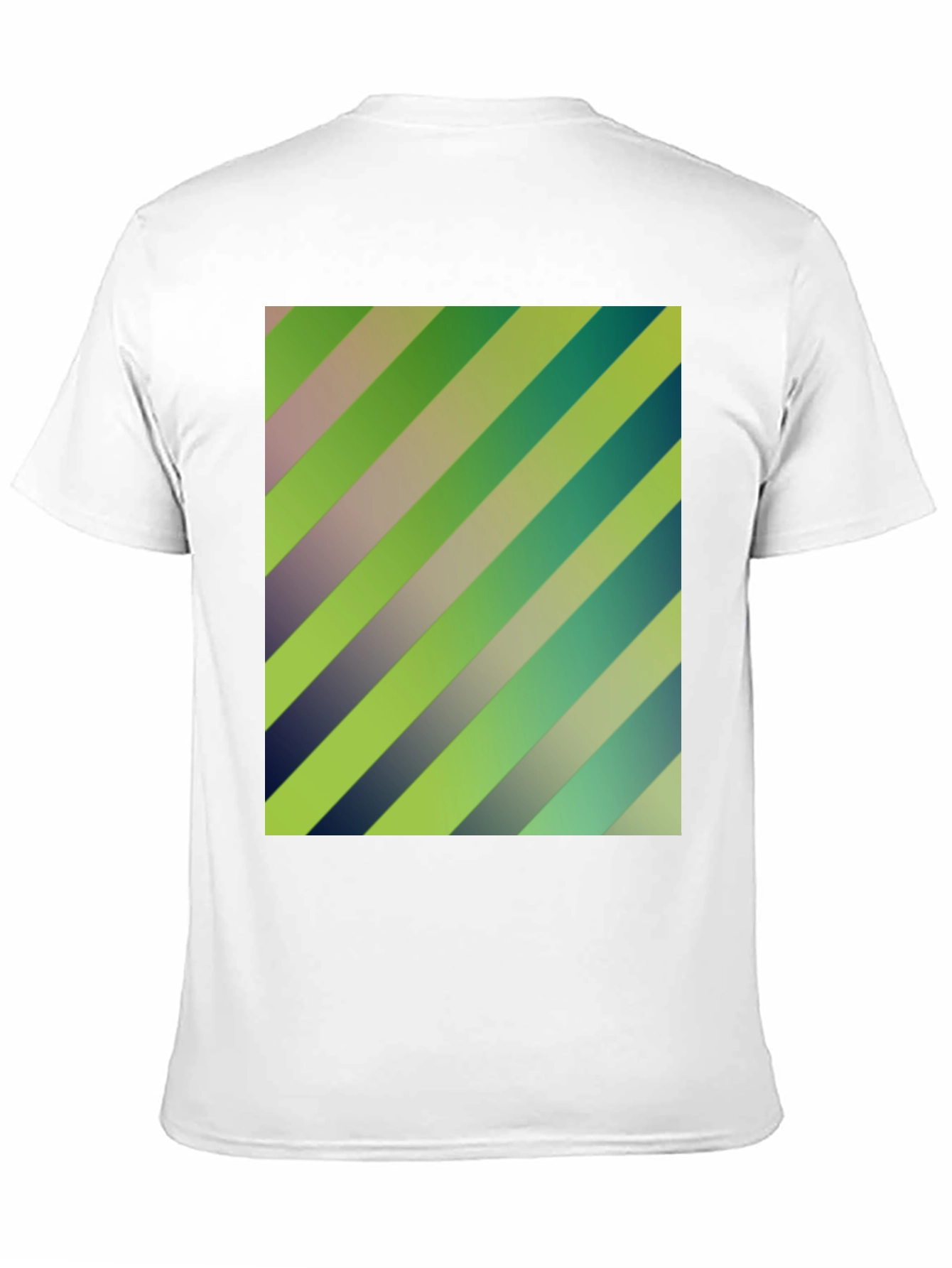 Striped Graphic Print Mens Black T-Shirt