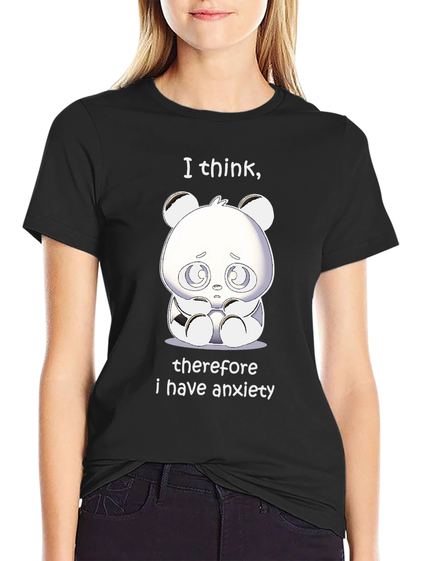 Anxiety Panda Graphic T-Shirt