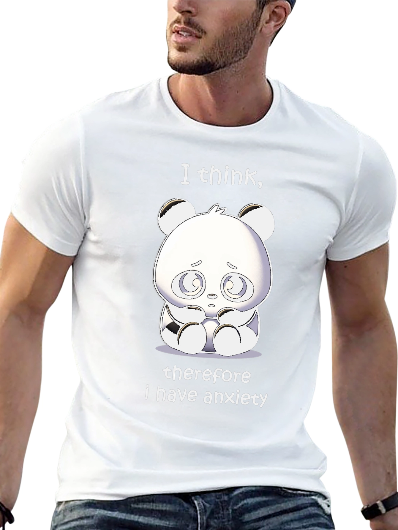Anxiety Panda Graphic T-Shirt