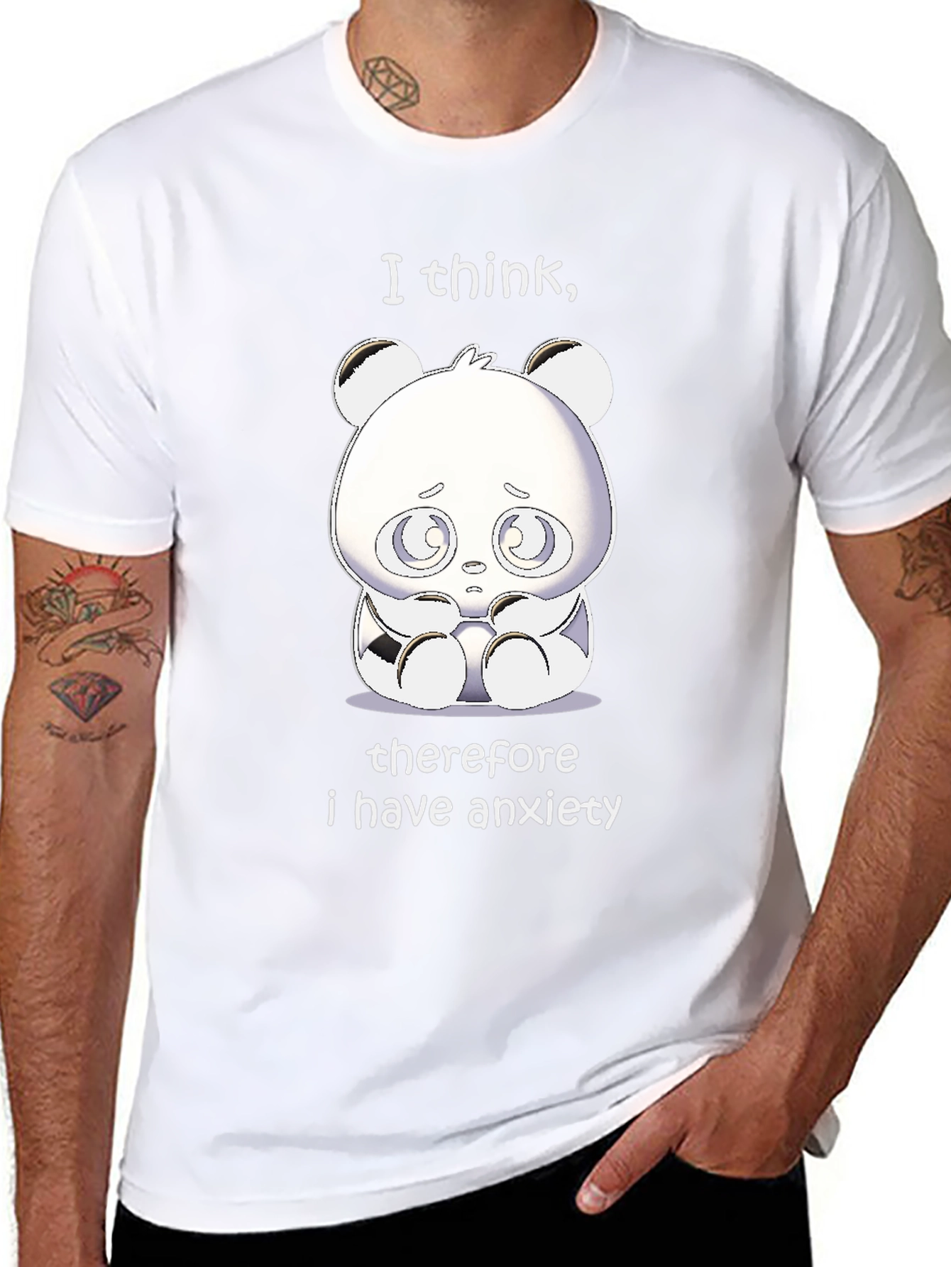 Anxiety Panda Graphic T-Shirt