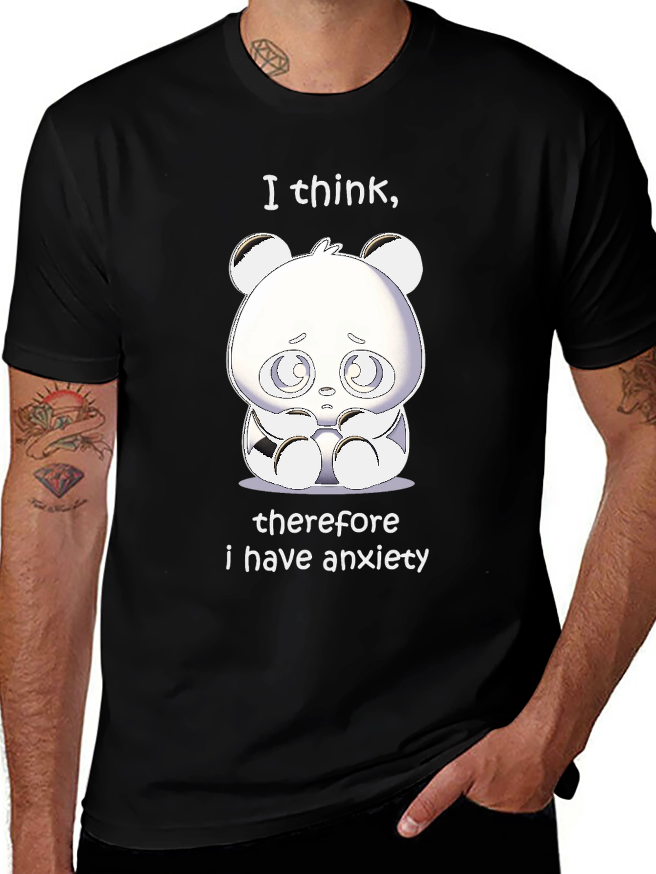 Anxiety Panda Graphic T-Shirt