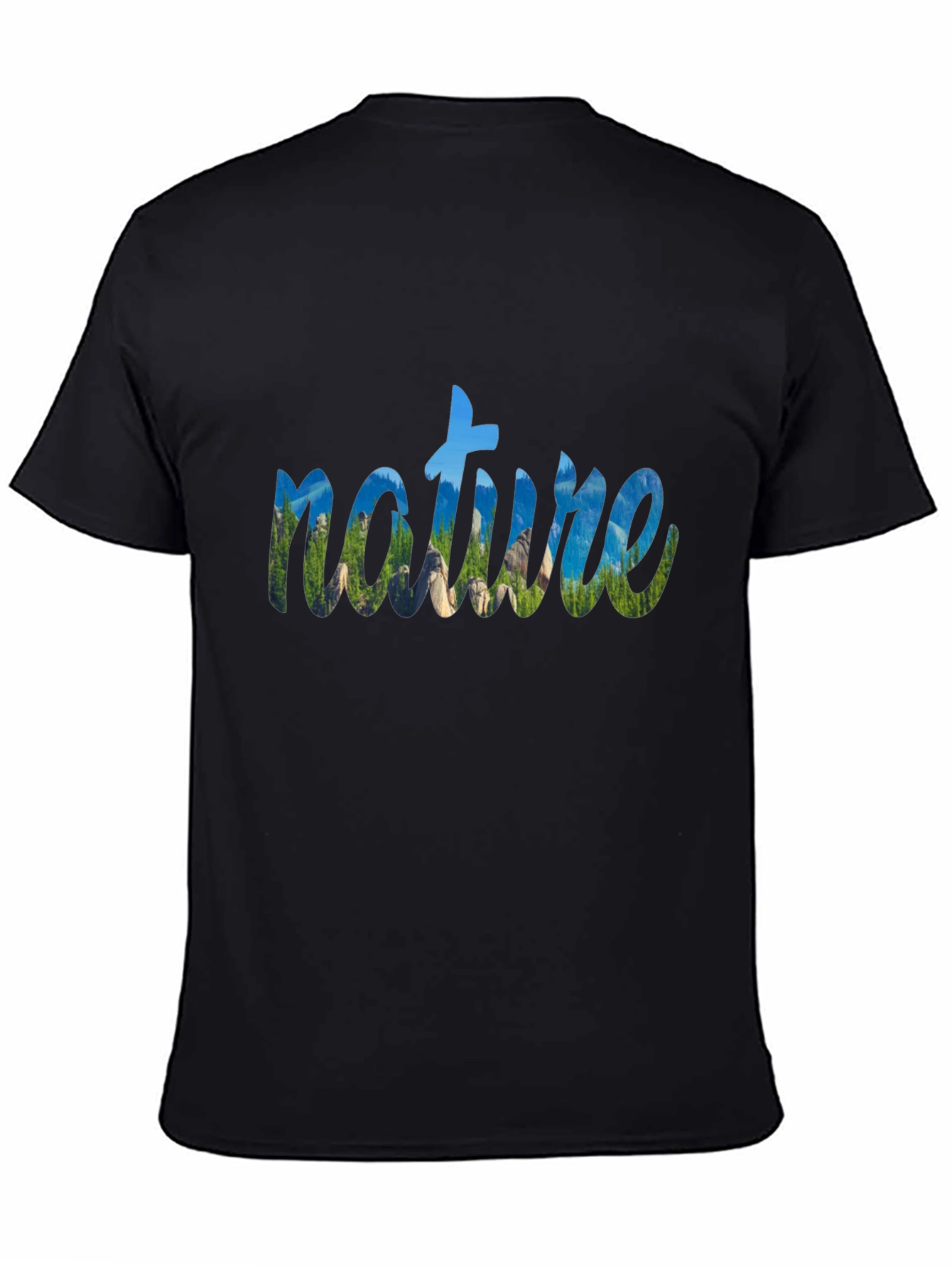 Nature Graphic Black T-Shirt