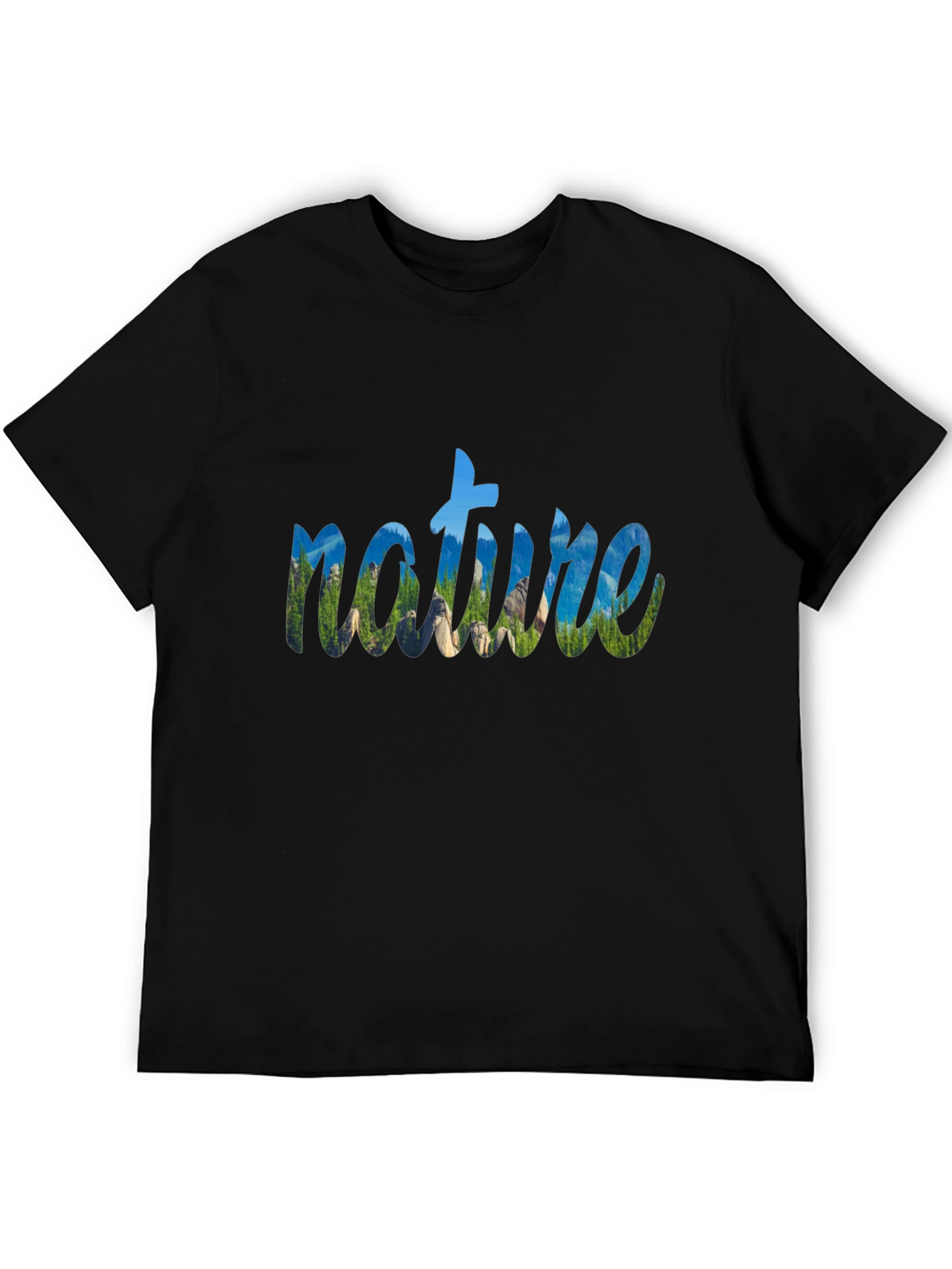 Nature Graphic Black T-Shirt