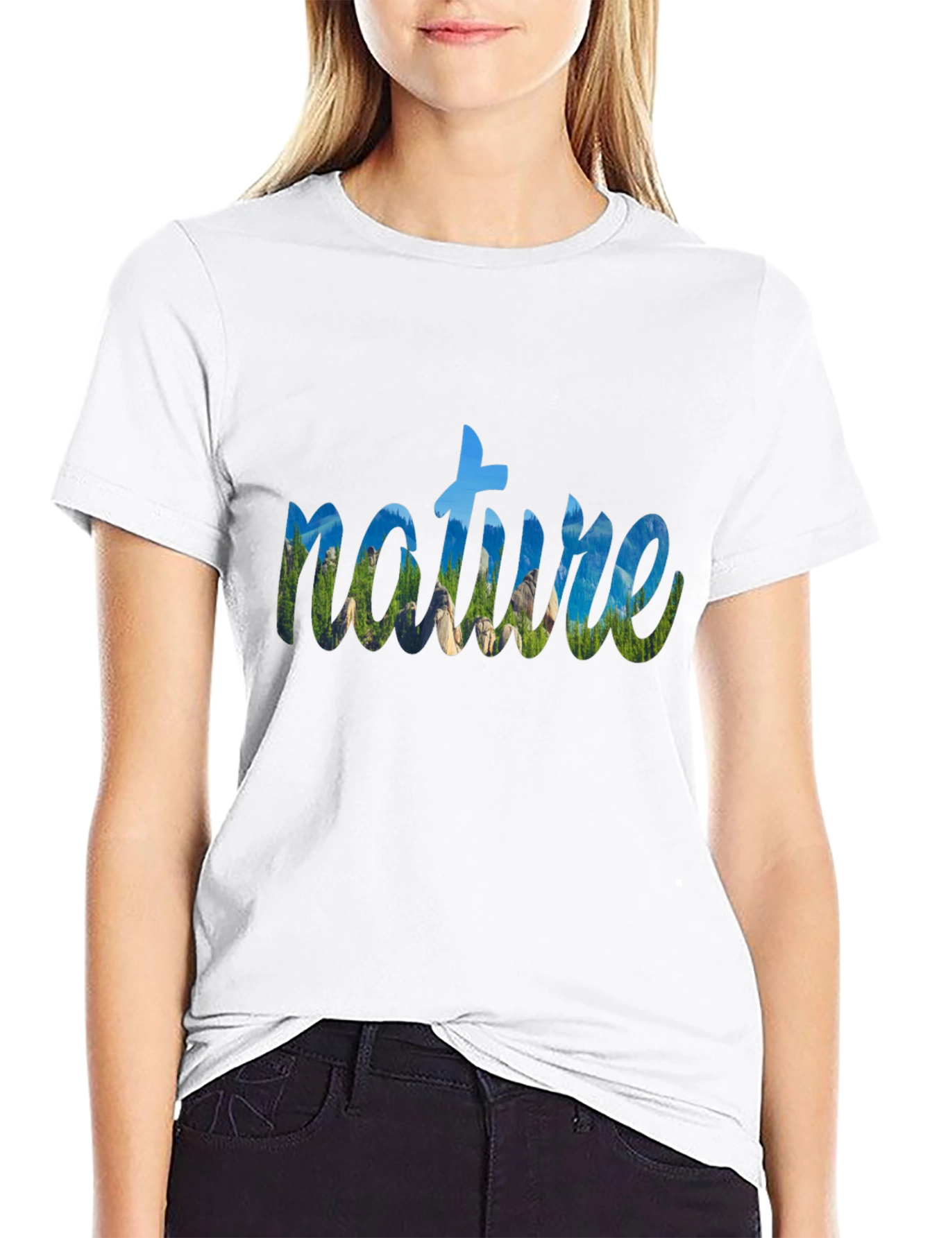 Nature Graphic Black T-Shirt