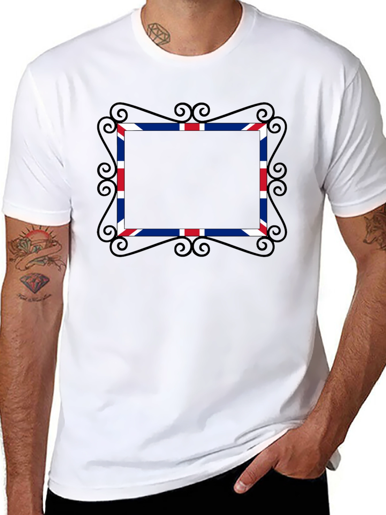 Union Jack Frame Black Tee
