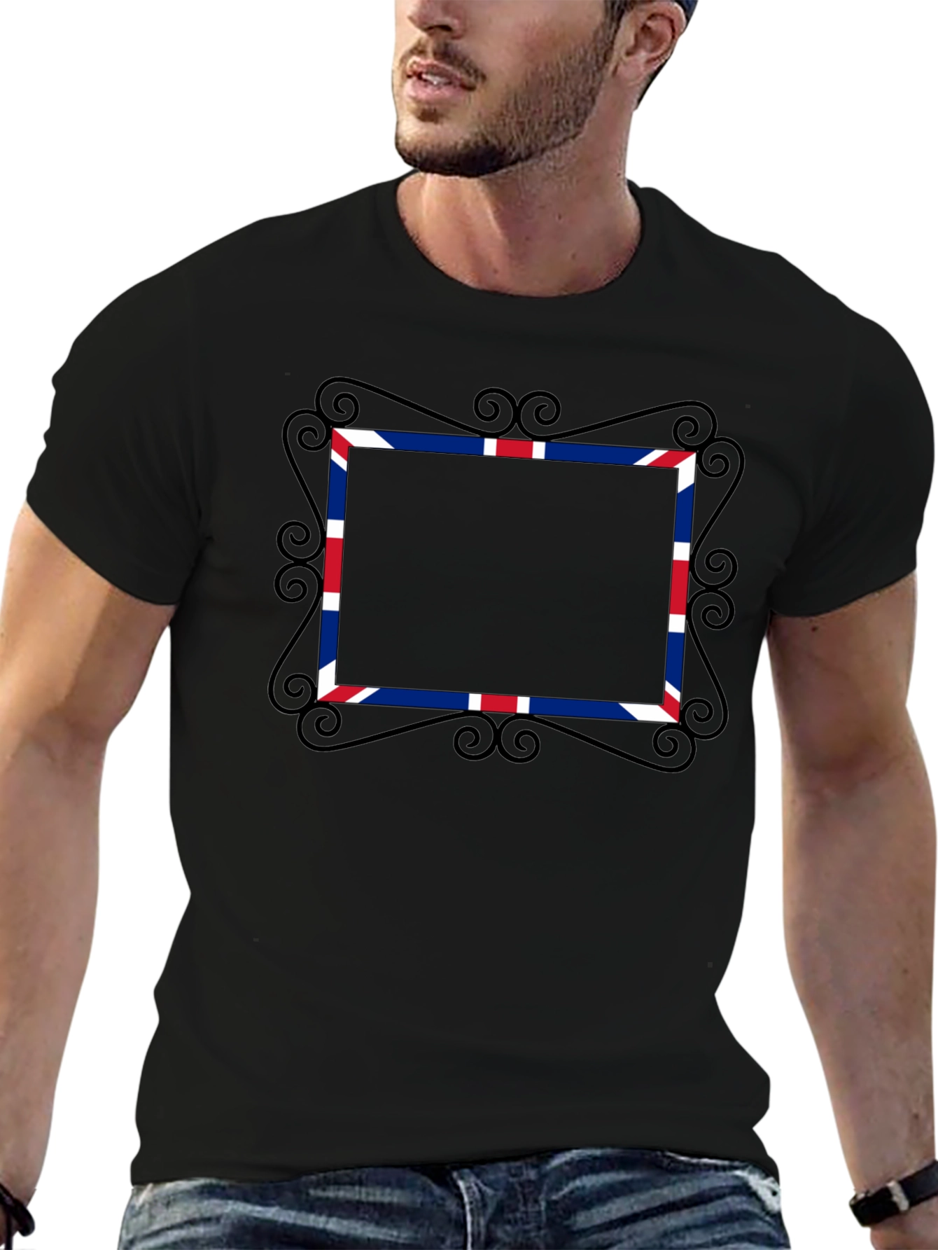 Union Jack Frame Black Tee