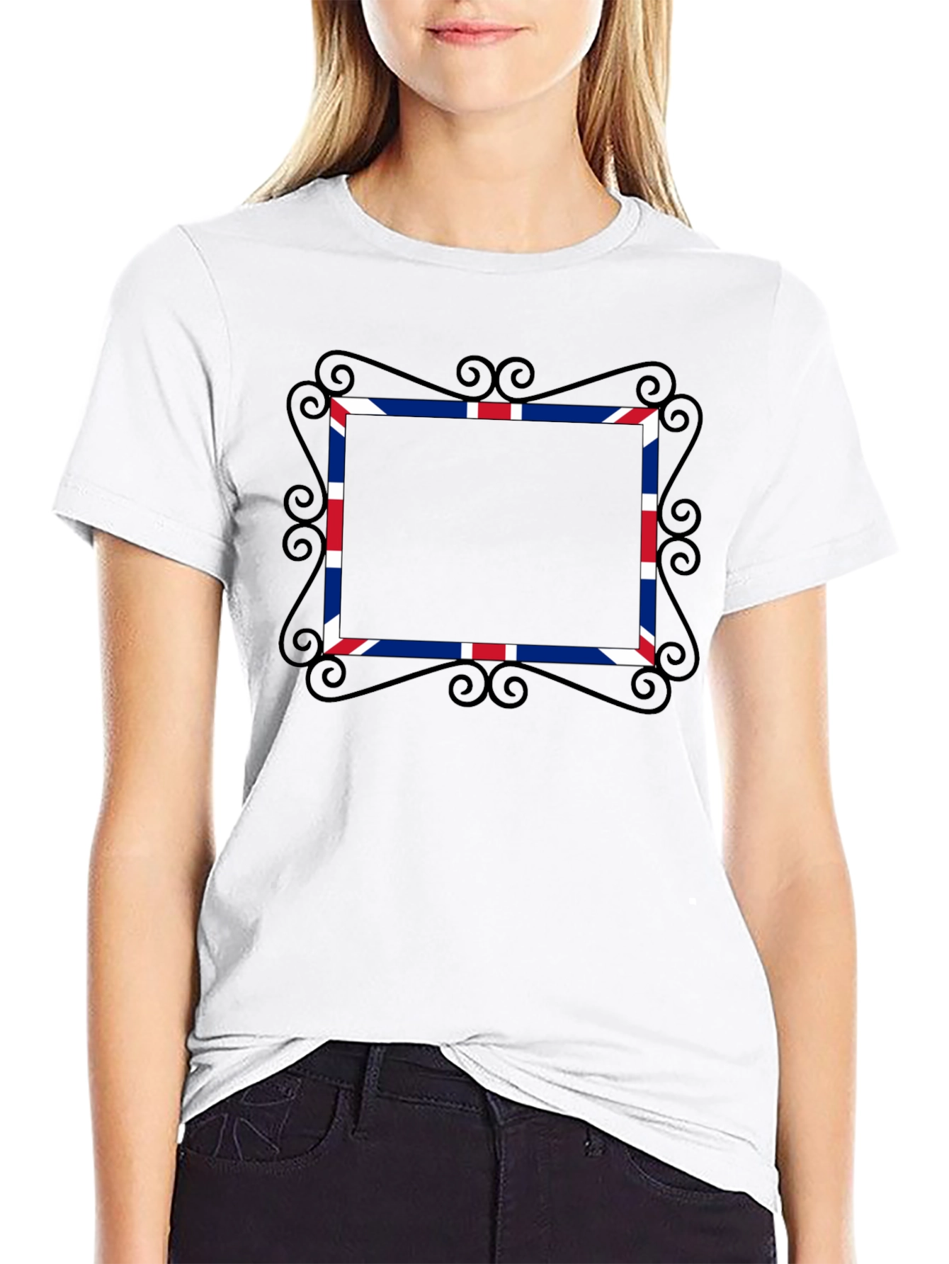 Union Jack Frame Black Tee