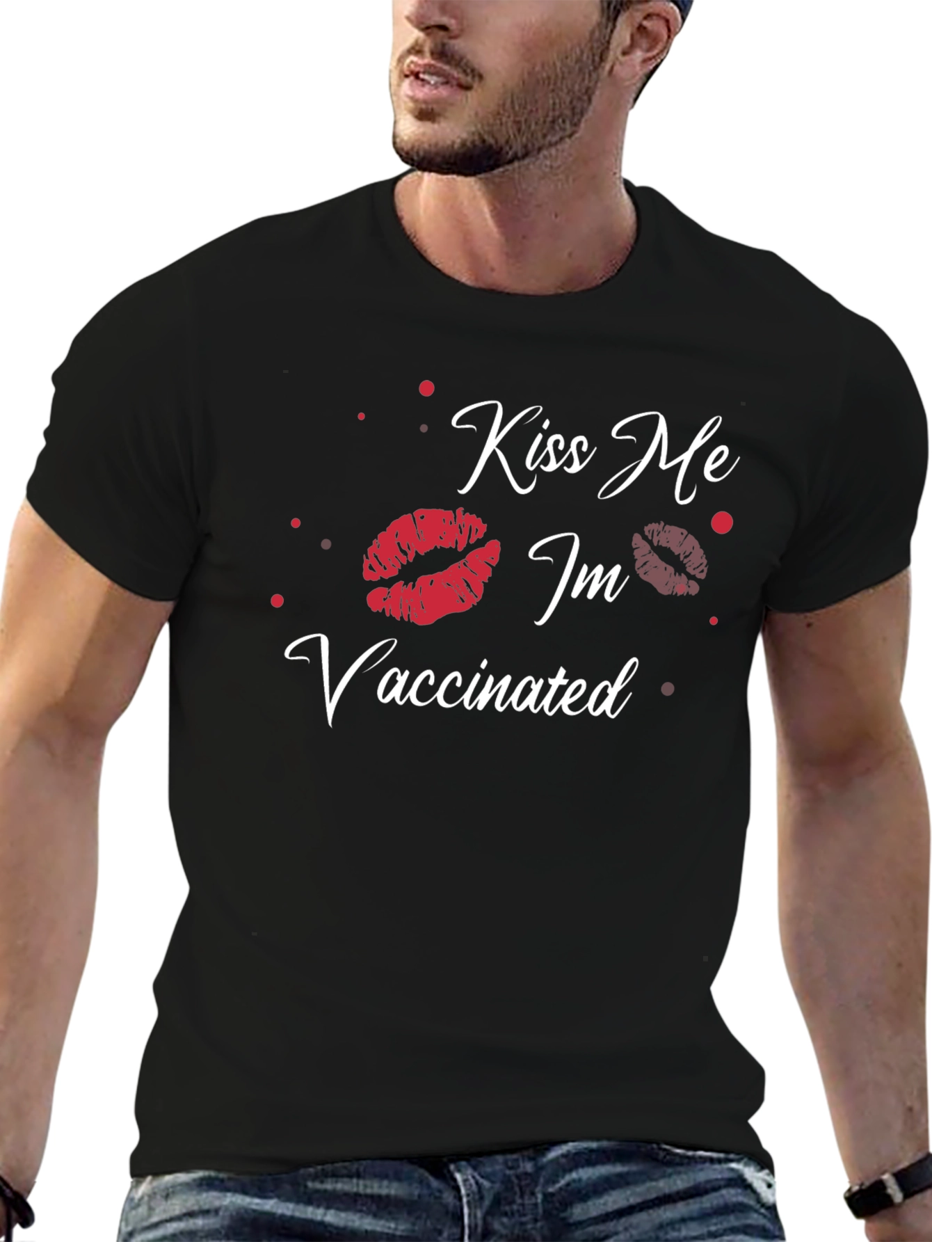 Kiss Me Im Vaccinated Graphic Tee