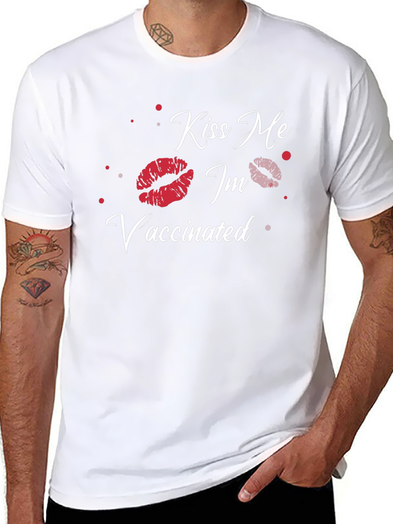 Kiss Me Im Vaccinated Graphic Tee