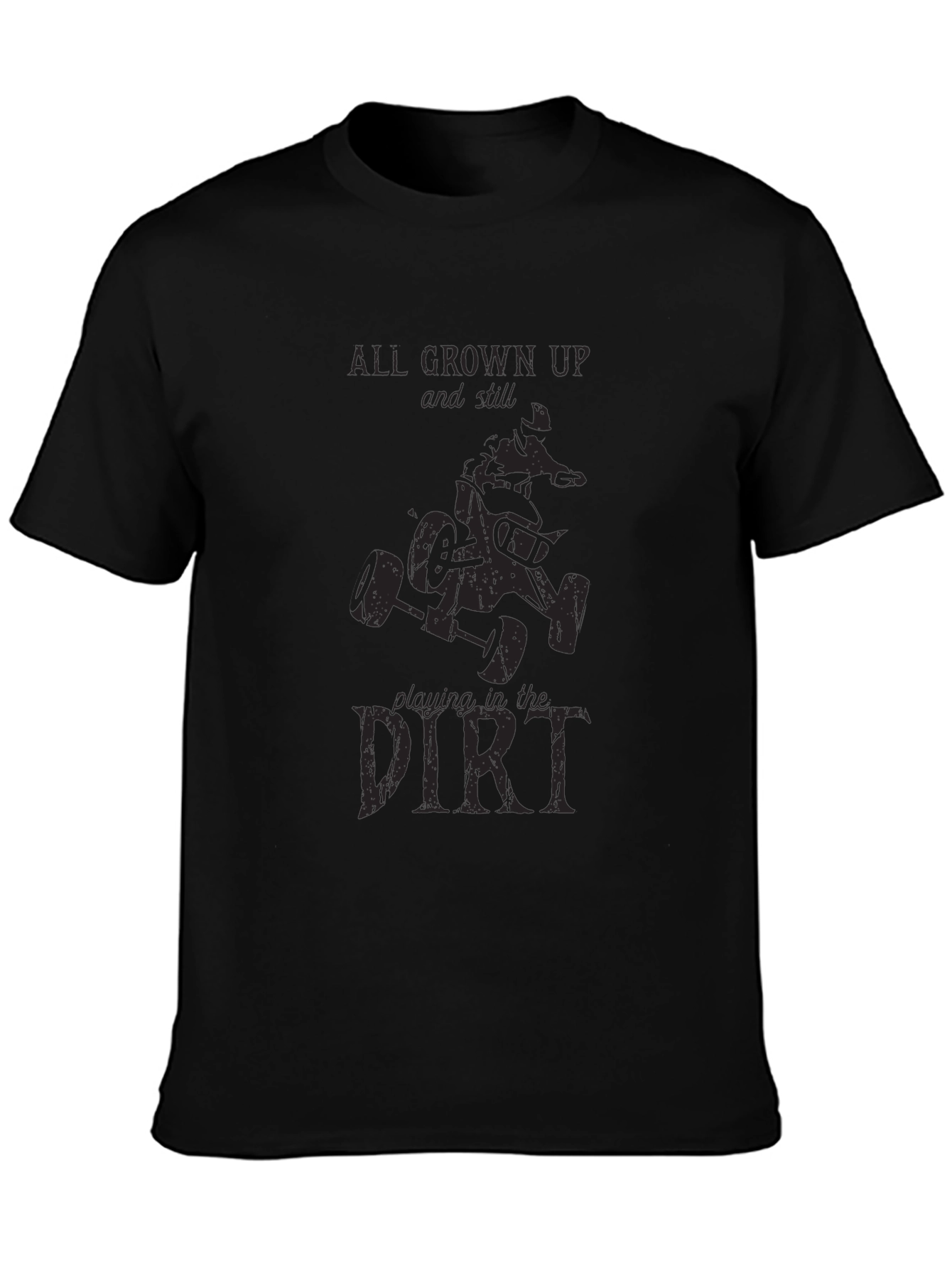 Grown Up Dirt Bike T-Shirt - Black