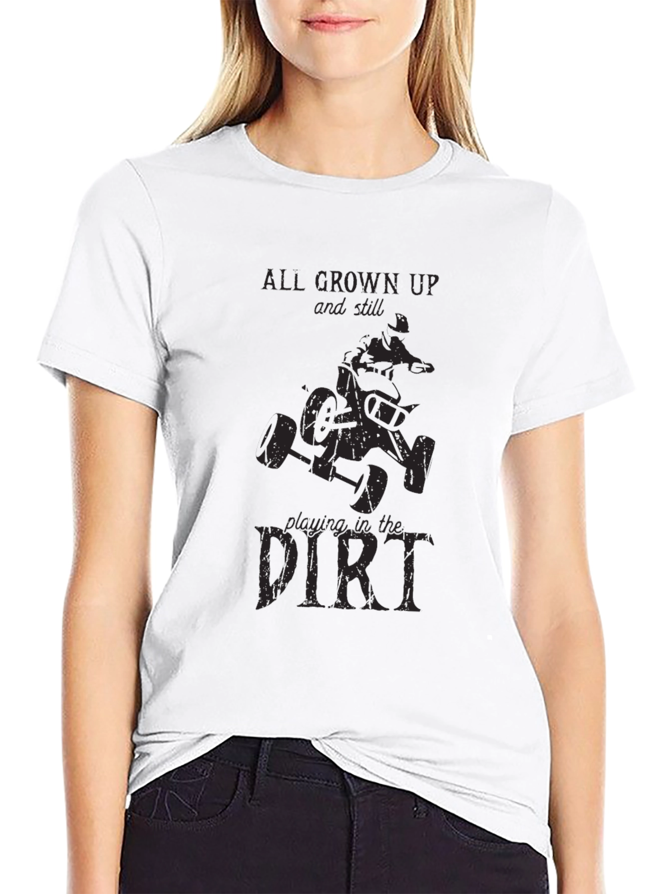 Grown Up Dirt Bike T-Shirt - Black