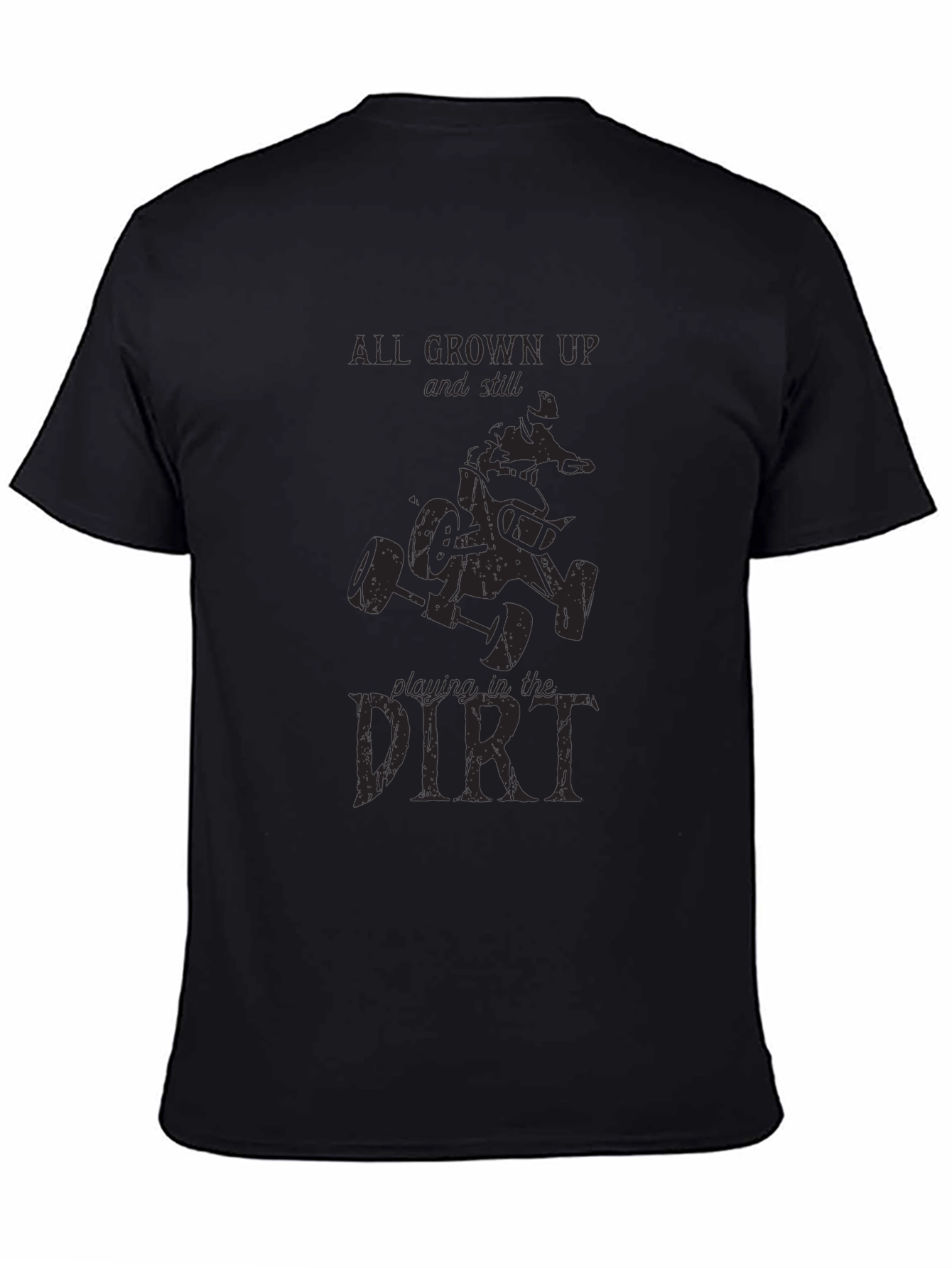 Grown Up Dirt Bike T-Shirt - Black