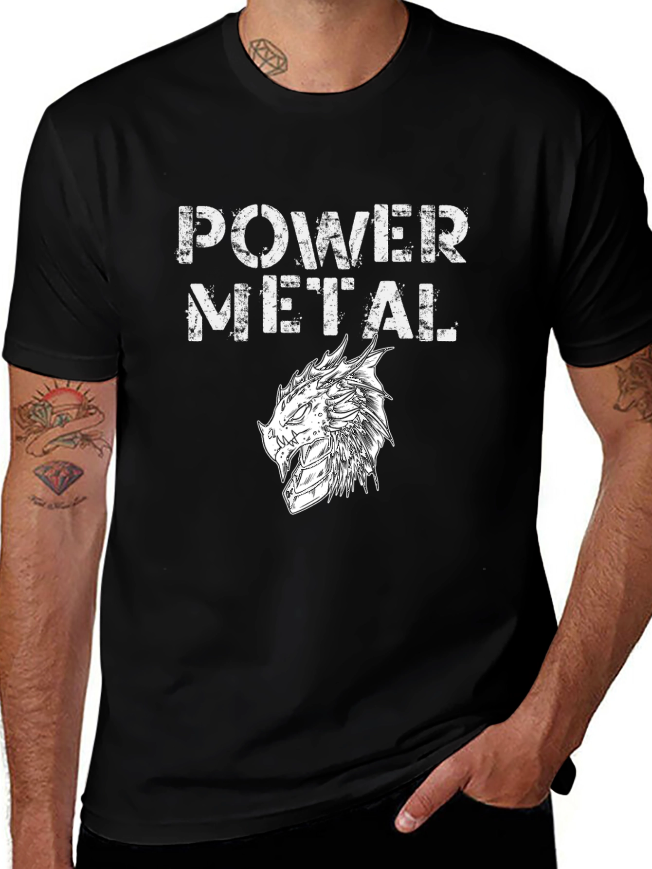 Power Metal Dragon Graphic Tee