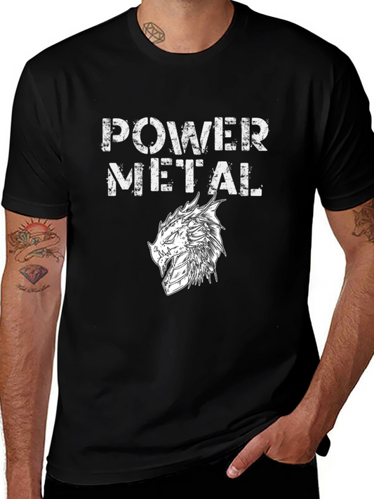 Power Metal Dragon Graphic Tee