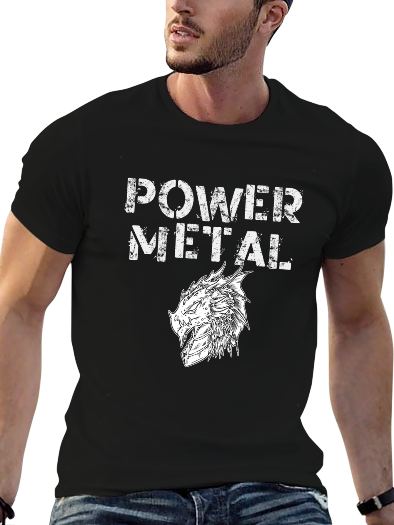 Power Metal Dragon Graphic Tee