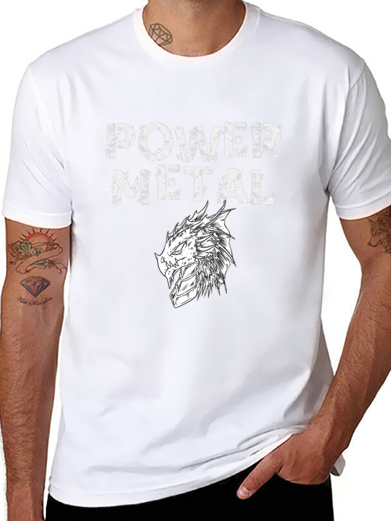 Power Metal Dragon Graphic Tee