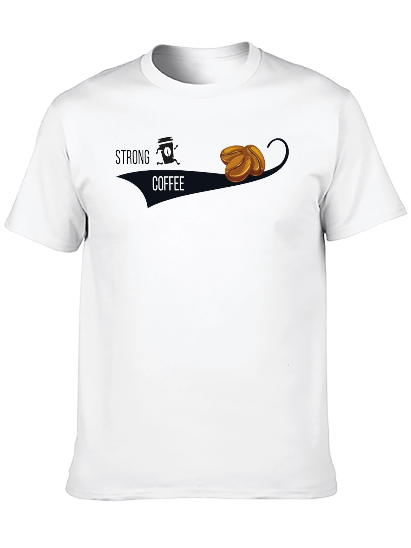 Strong Coffee Graphic Tee - Black Casual Wear