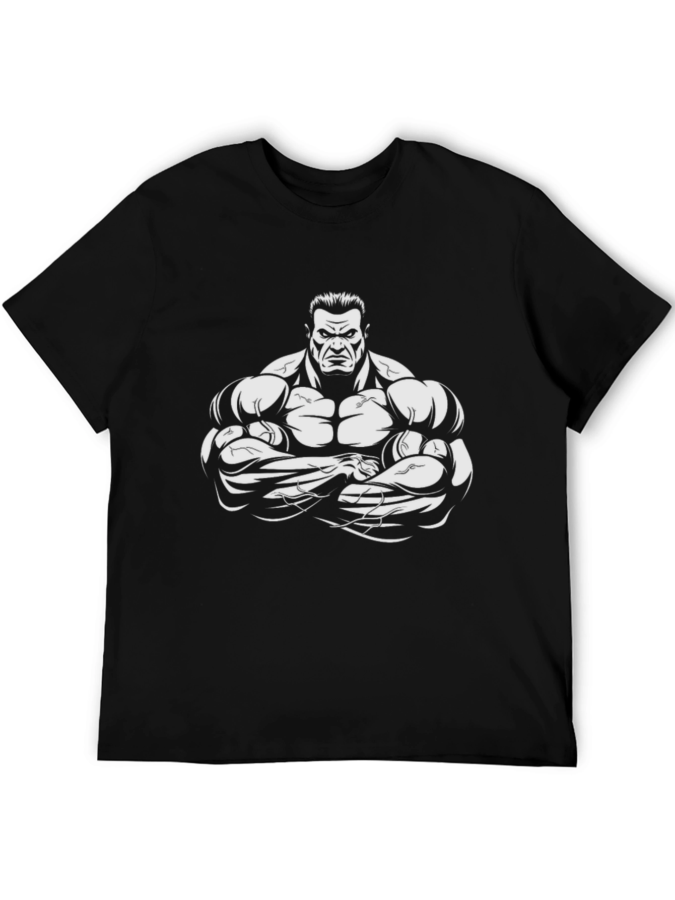 Muscle Man Graphic T-Shirt - Black