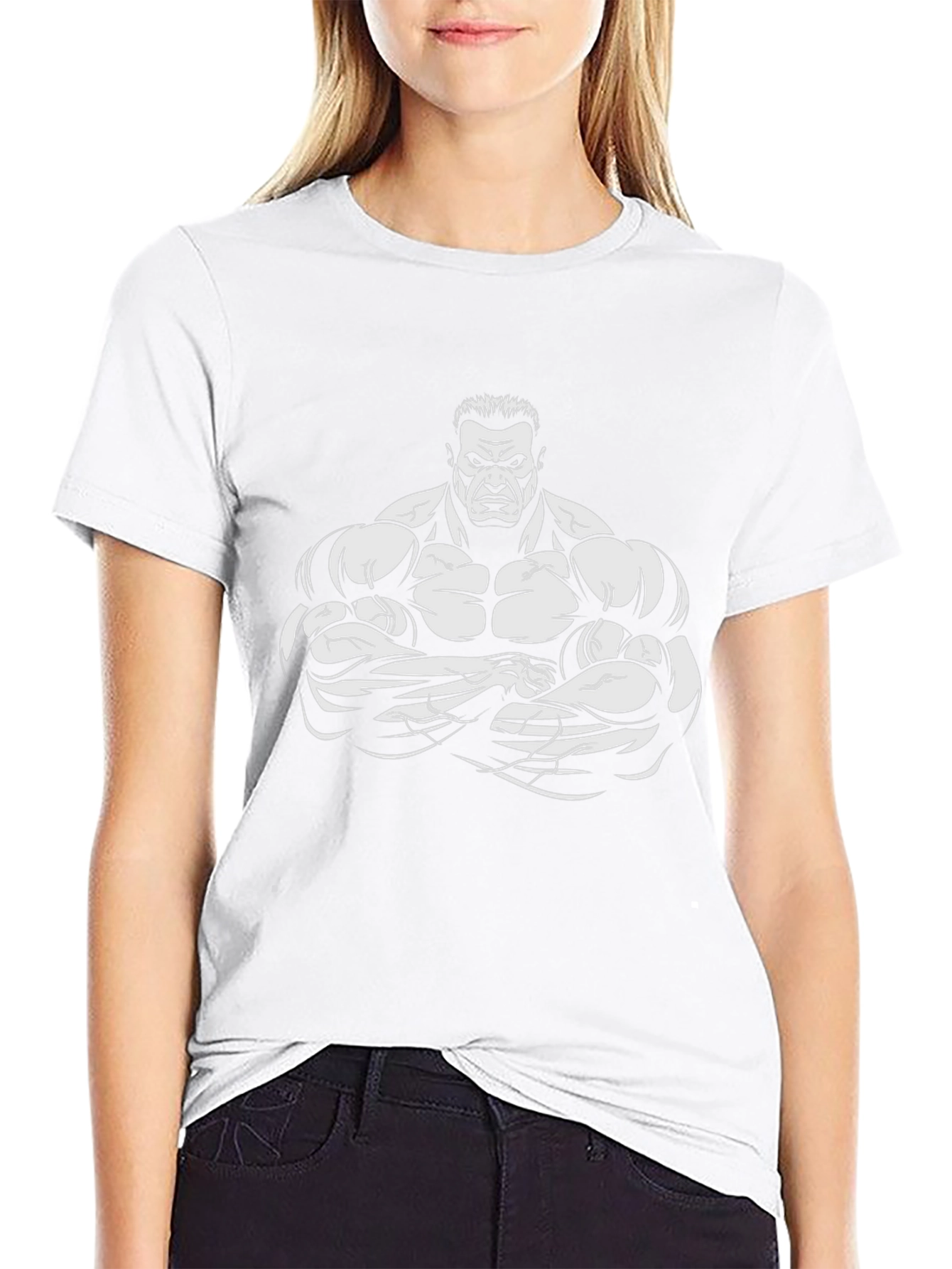 Muscle Man Graphic T-Shirt - Black
