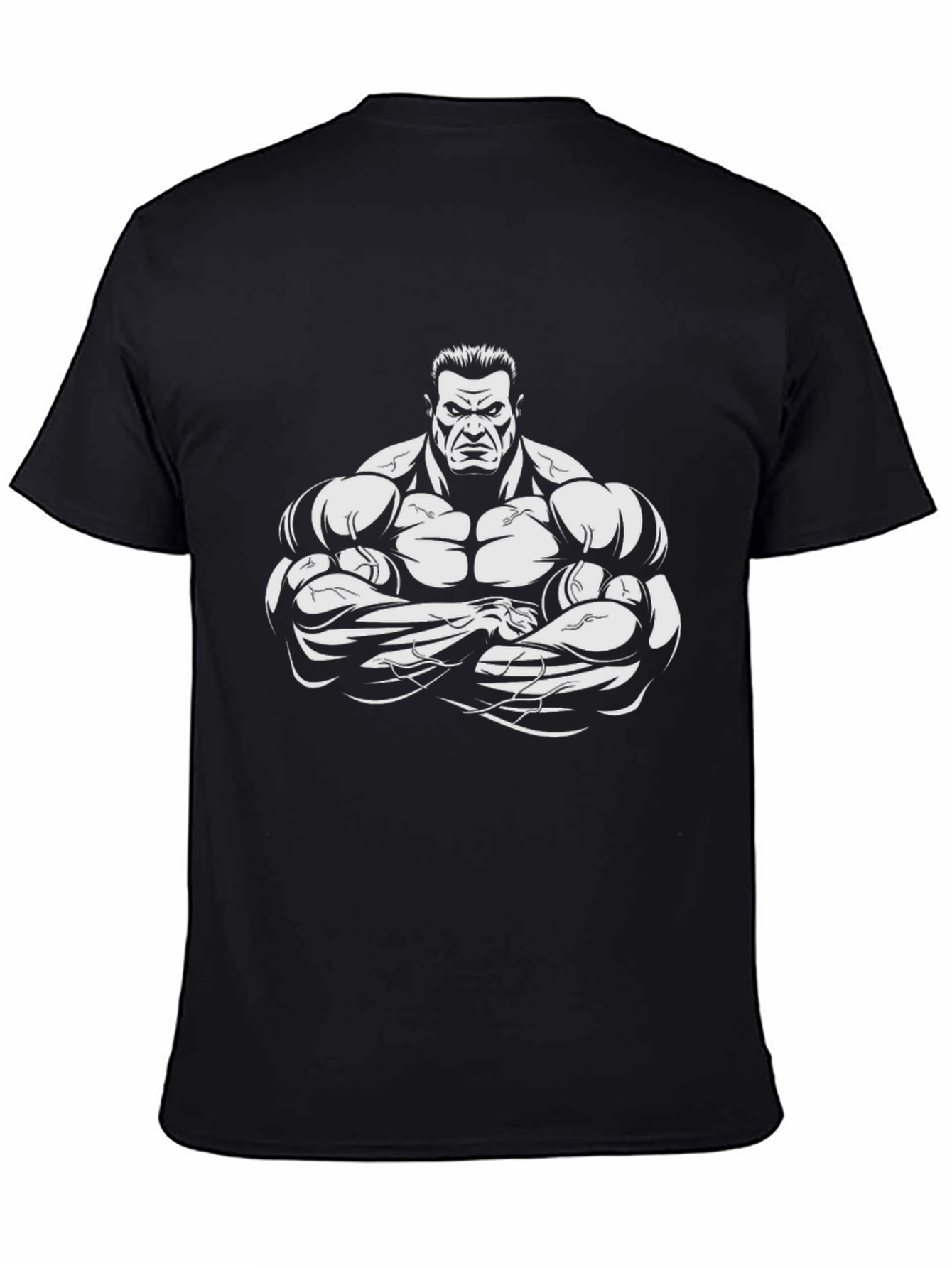 Muscle Man Graphic T-Shirt - Black